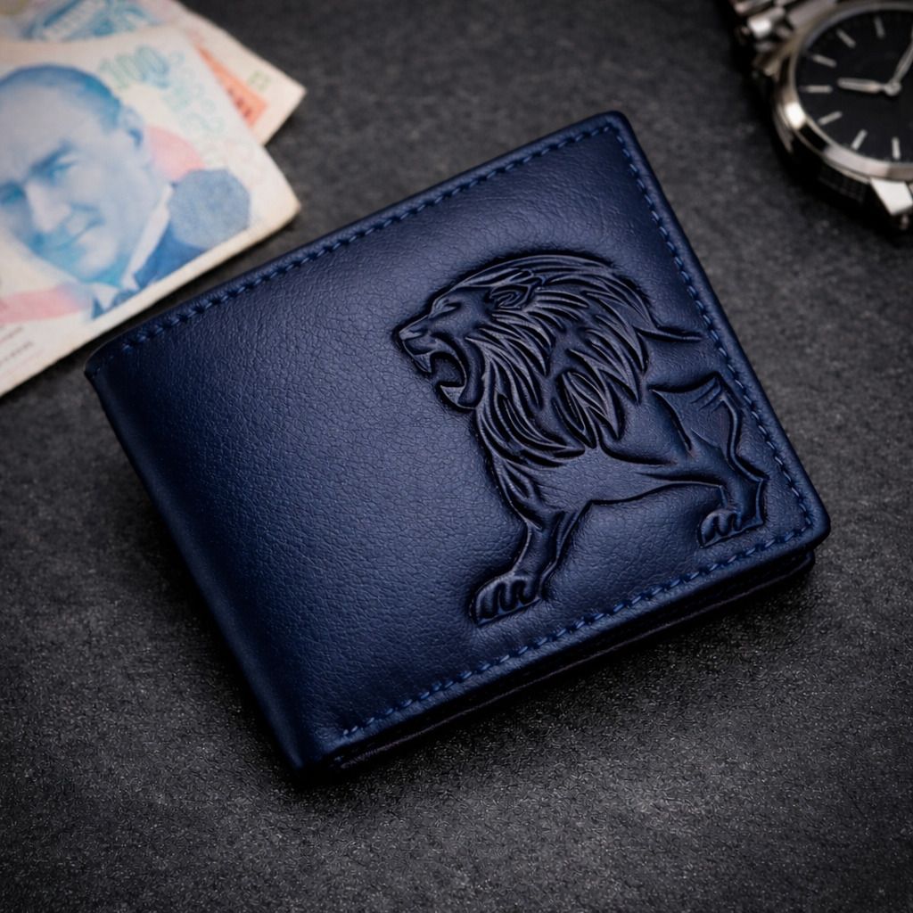 Men & Women Casual, Ethnic, Evening/Party, Formal, Travel, Trendy Blue Genuine Leather RFID Wallet-image-30