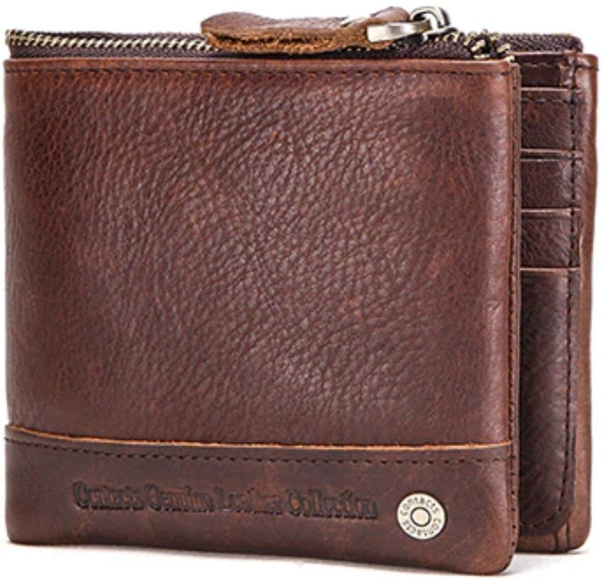 Men Brown Genuine Leather RFID Wallet - Regular Size-image-44