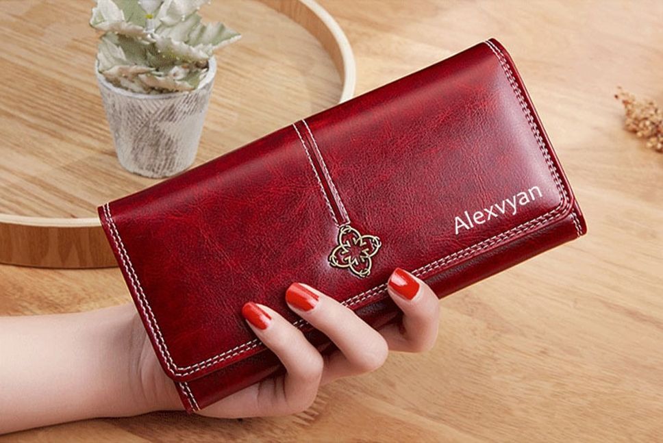 alexvyan Women Casual, Ethnic, Evening/Party, Formal, Travel, Trendy Red Genuine Leather RFID Wallet-picture-30