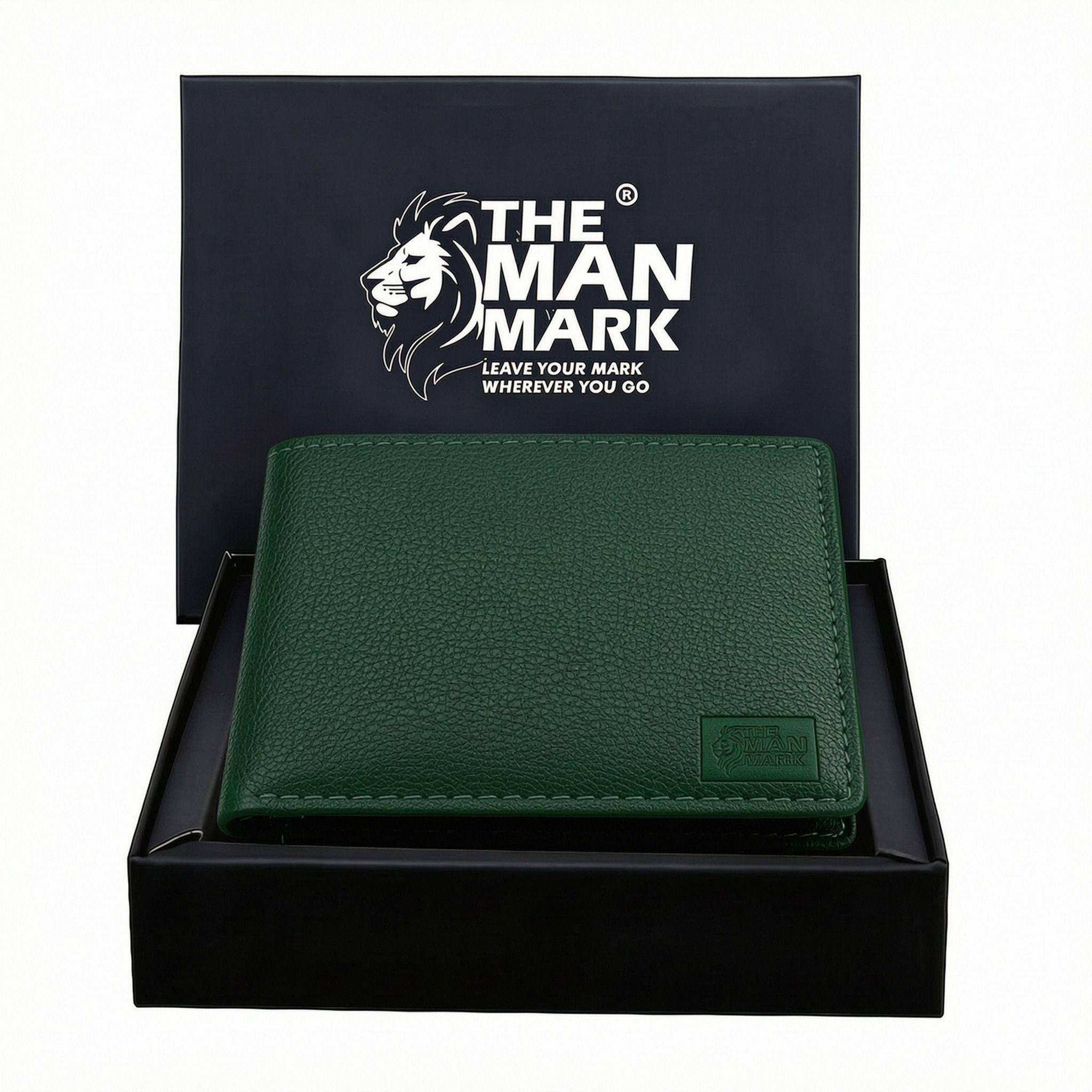 Men Casual, Formal Green Genuine Leather RFID Wallet-image-16