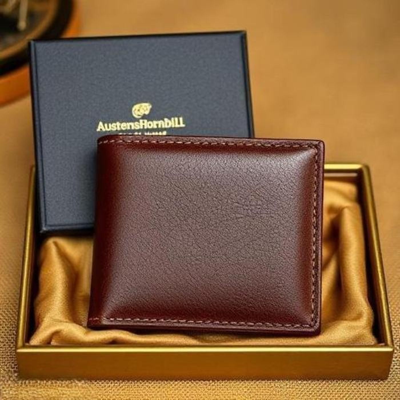 Men Brown Genuine Leather Wallet-image-2
