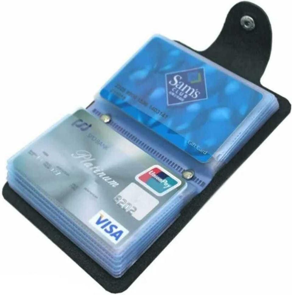 woodsyk Men & Women Black Artificial Leather RFID Card Holder-picture-10