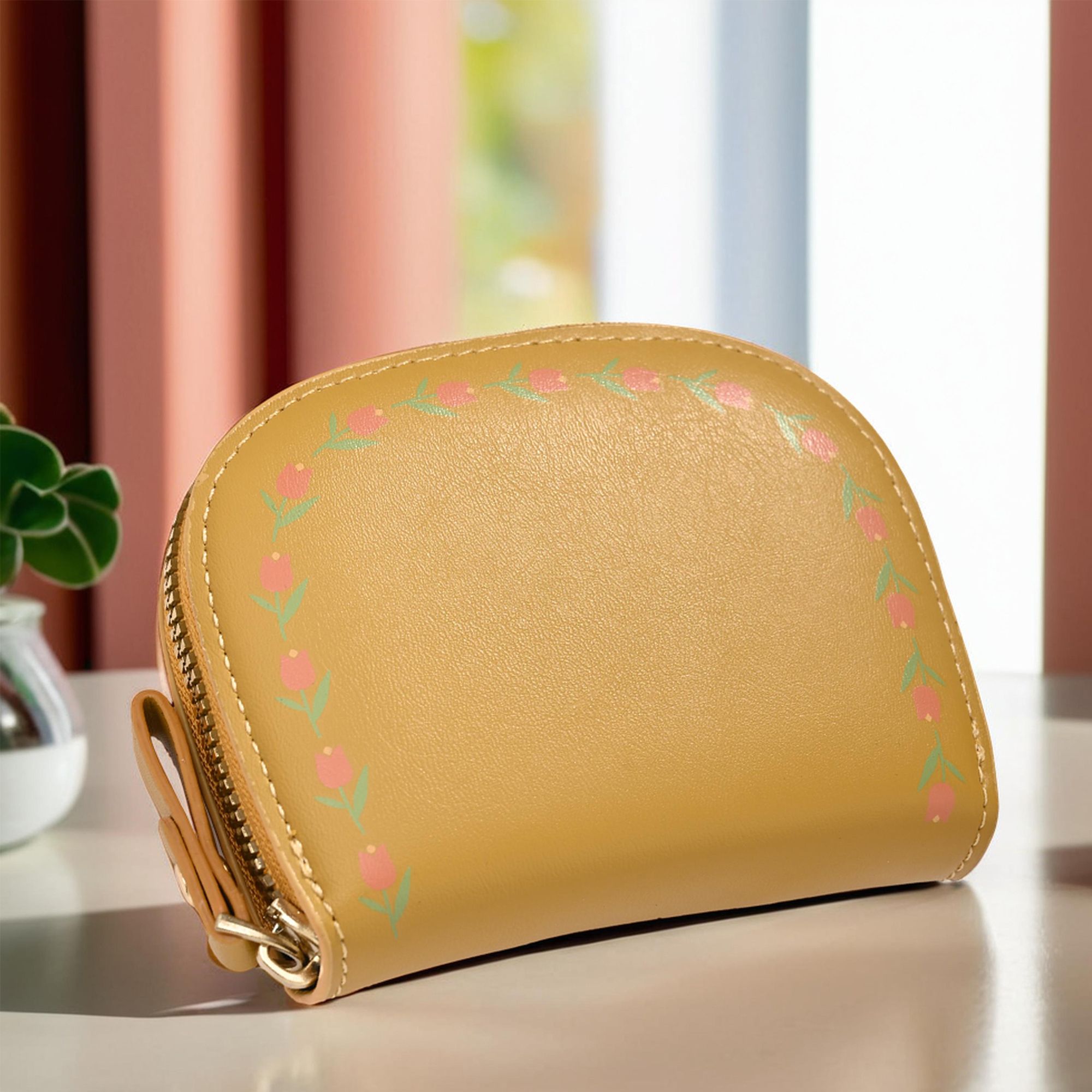 kuber industries Women Casual Beige Genuine Leather Wallet-picture-14