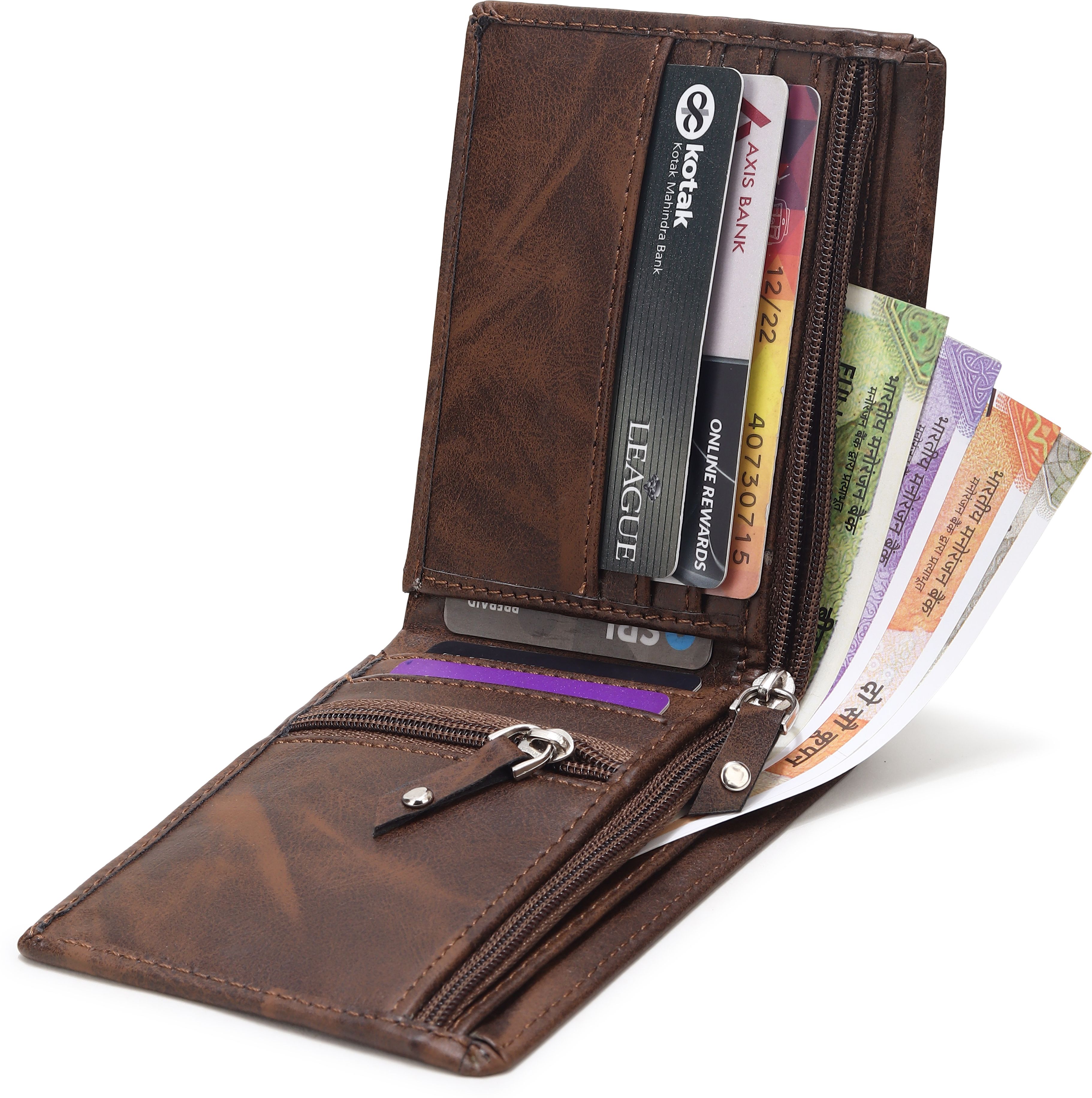 Men Casual, Ethnic, Evening/Party, Formal, Travel, Trendy Brown Artificial Leather Wallet