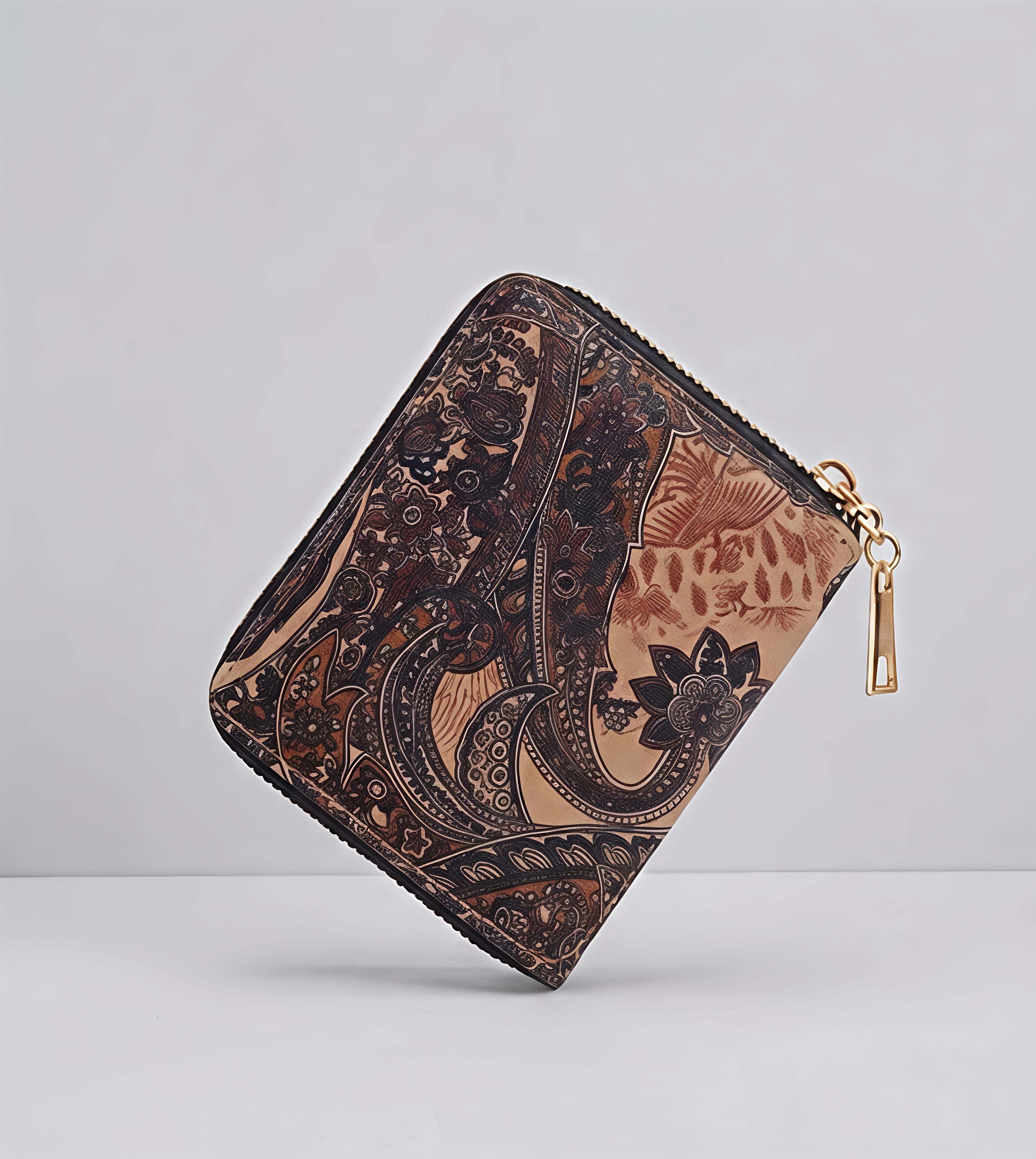 Women Evening/Party, Ethnic, Trendy, Casual Brown Artificial Leather Wallet-image-7