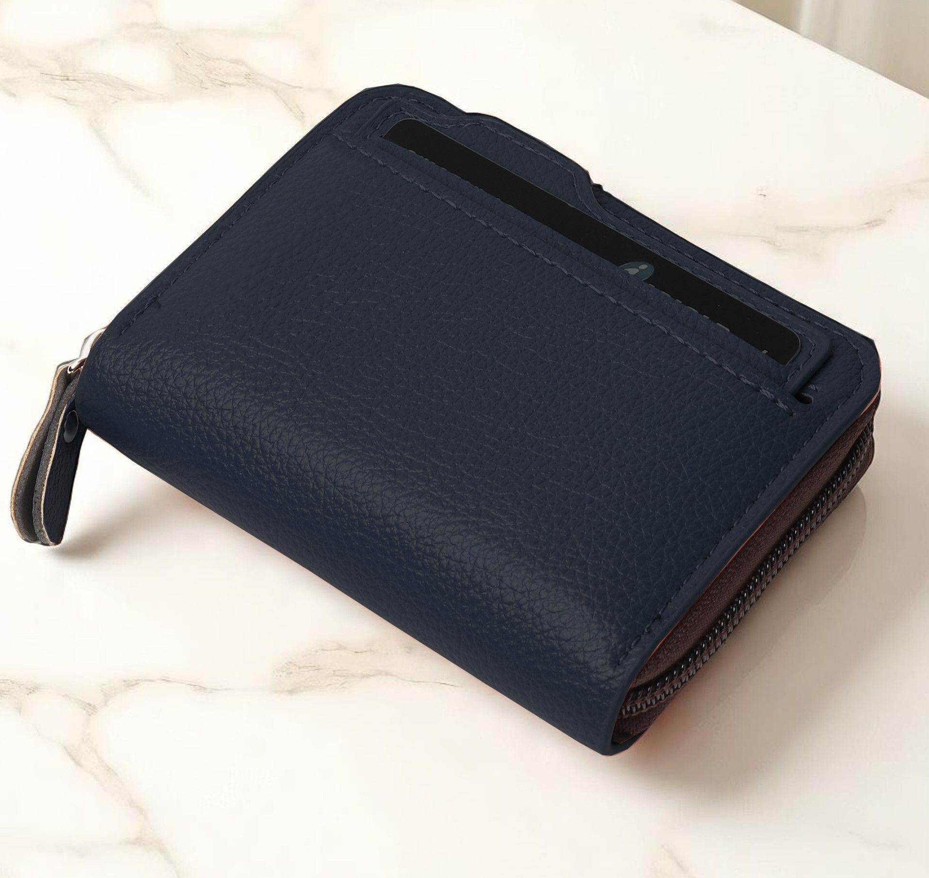 Men & Women Blue Artificial Leather Card Holder-image-44