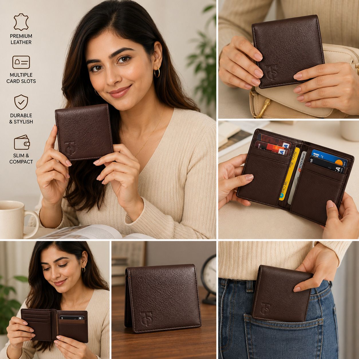 rage gaze Men & Women Casual, Travel, Trendy Brown Artificial Leather Wallet-picture-6
