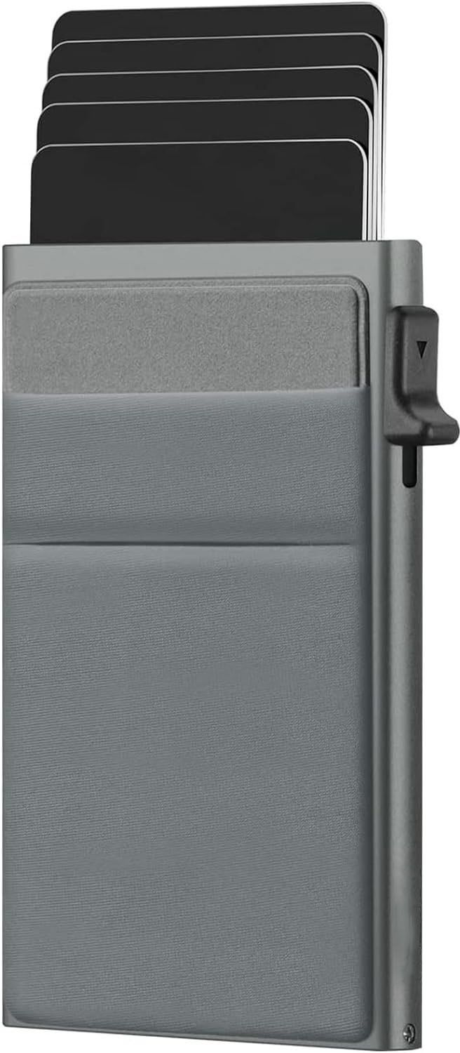 vogard Men & Women Trendy Grey Aluminium RFID Card Holder-picture-21