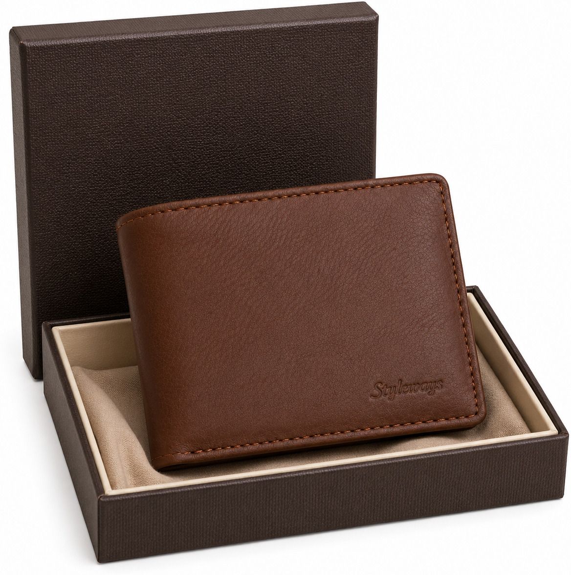 styleways Men Casual, Ethnic, Evening/Party, Formal, Travel, Trendy Brown Genuine Leather RFID Wallet-picture-14