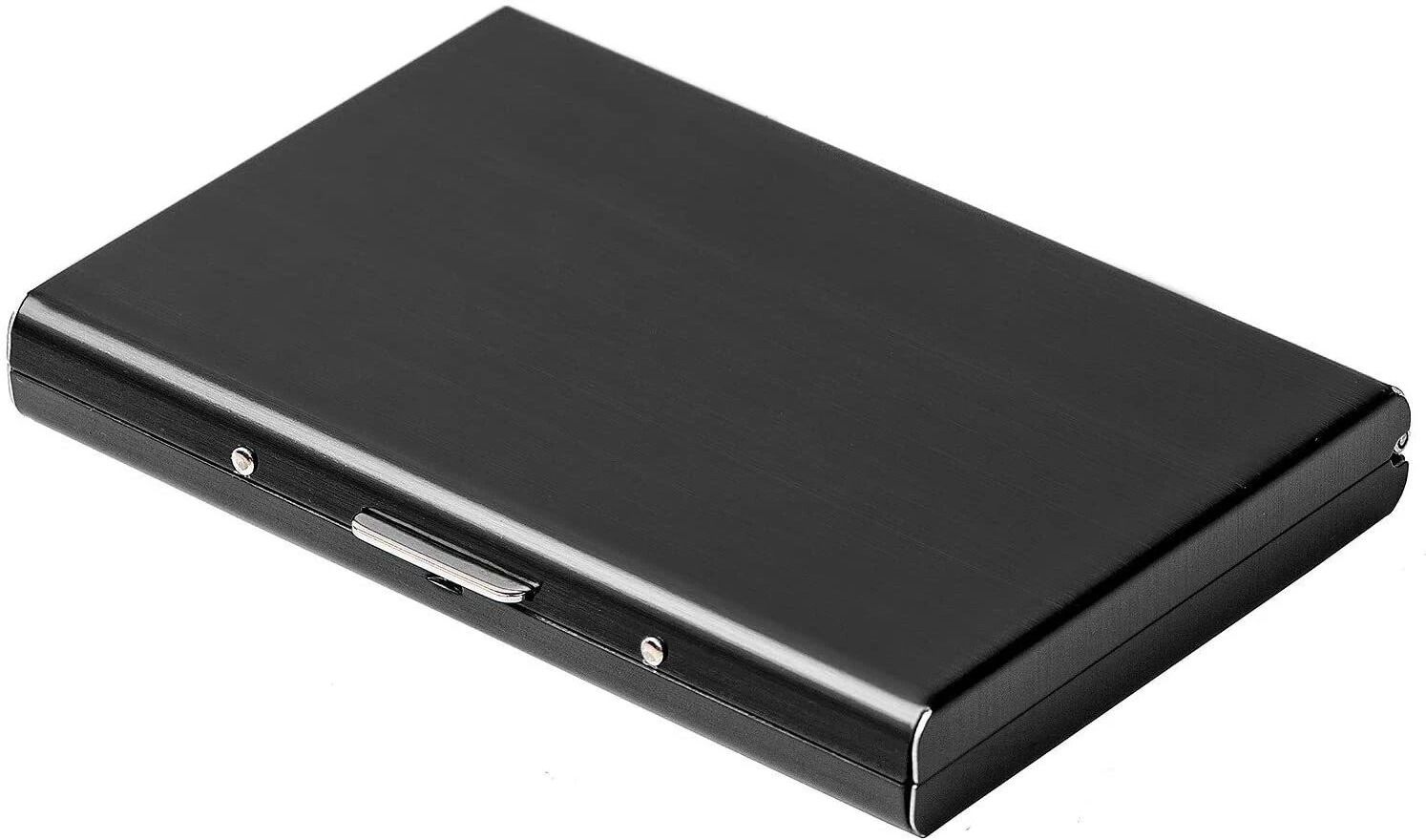 electro wolf Men & Women Casual, Formal, Ethnic, Evening/Party, Travel, Trendy Black Aluminium RFIDCard Holder-picture-1