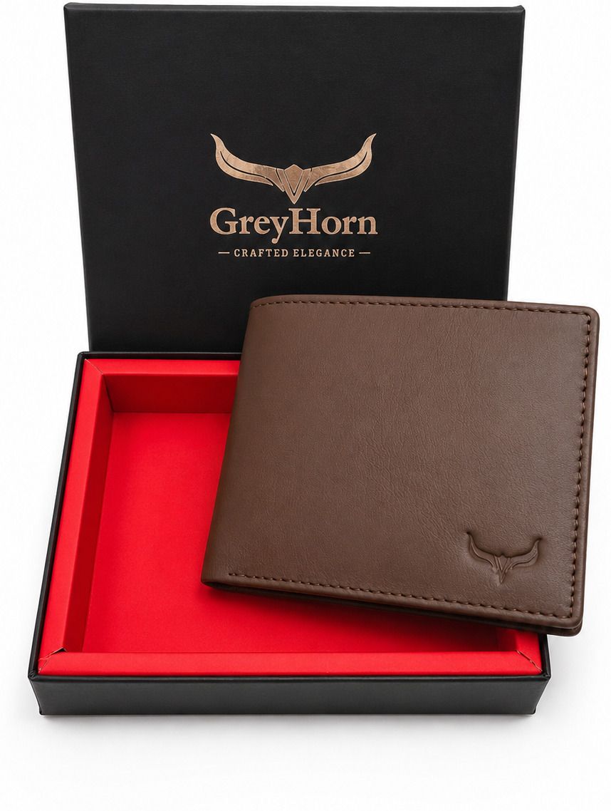 greyhorn Men Casual, Ethnic, Evening/Party, Formal, Travel, Trendy Brown Genuine Leather RFID Wallet-picture-21