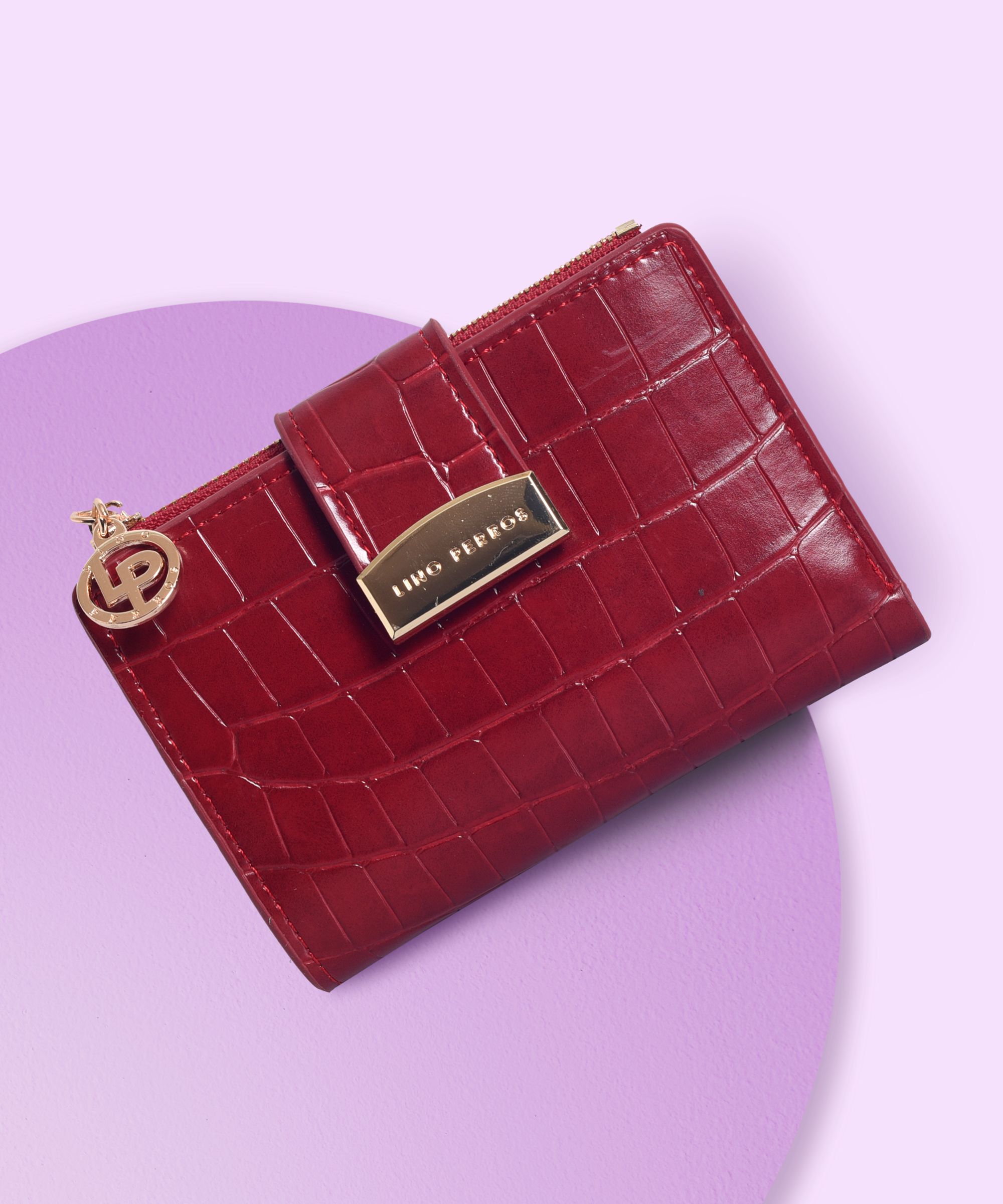 Women Casual Red Artificial Leather Wallet