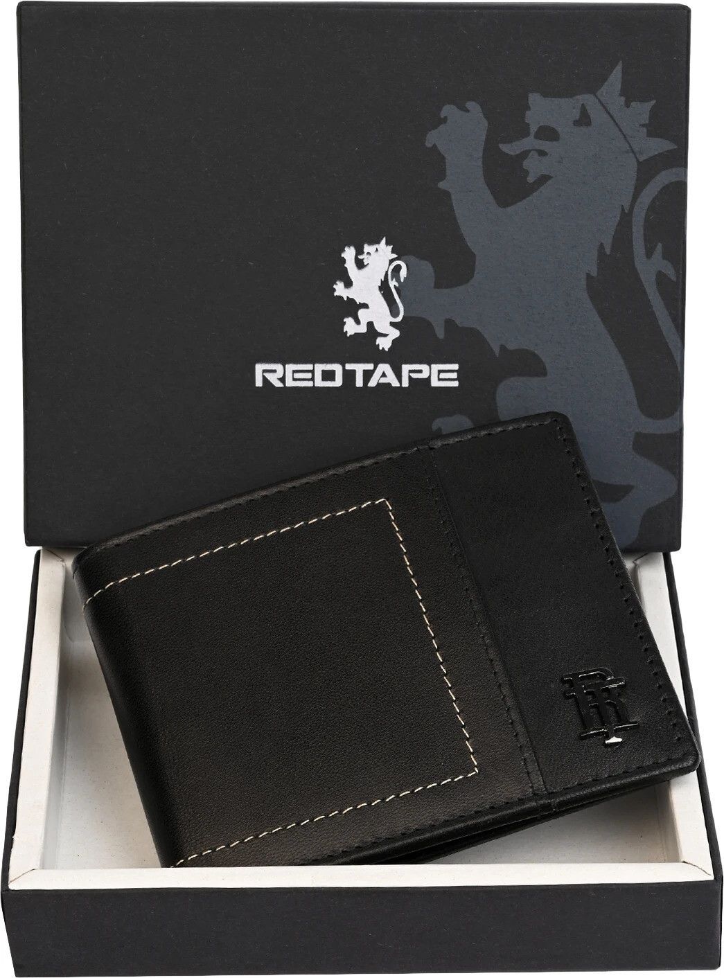red tape Men Casual, Formal Black Genuine Leather RFID Wallet-picture-10