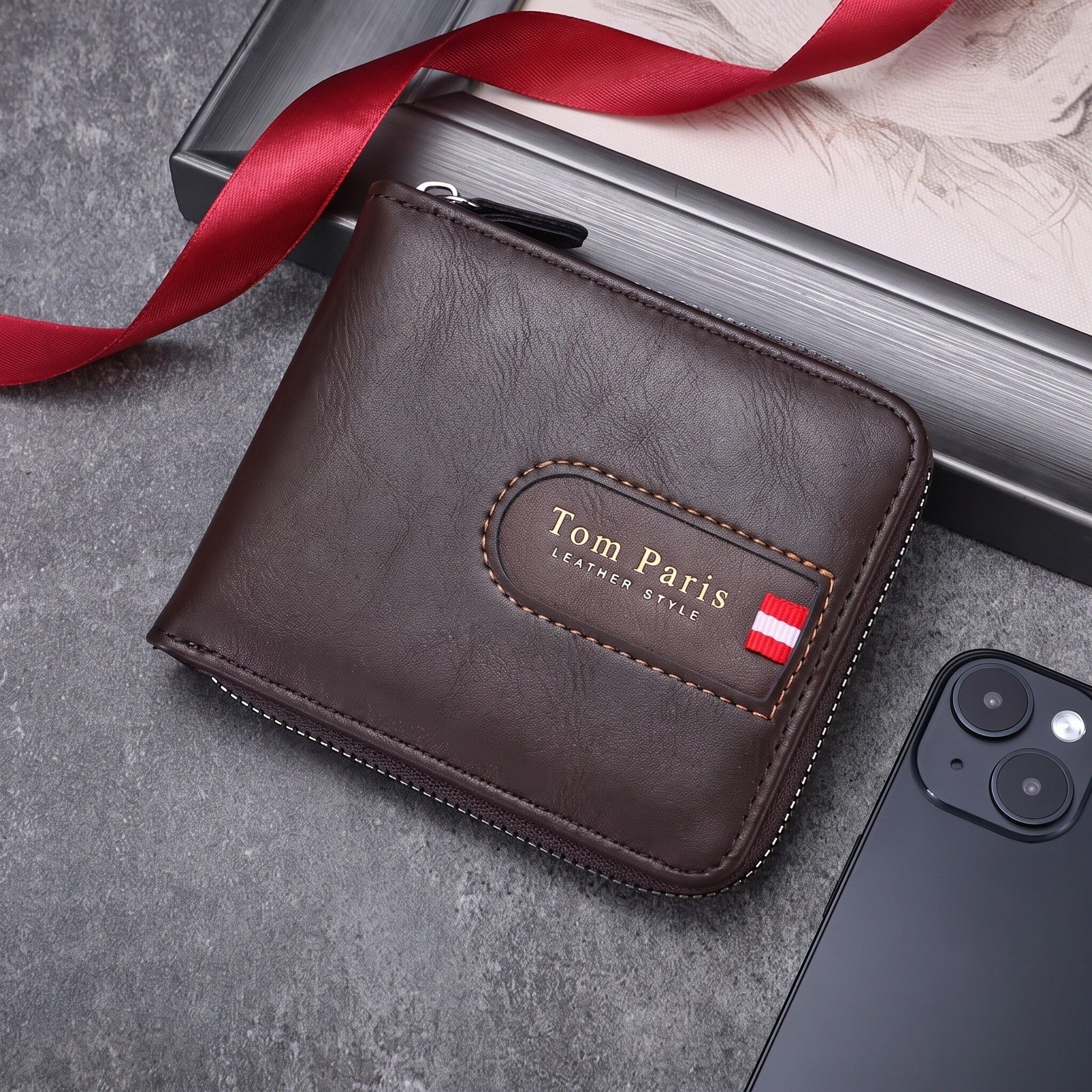 Women Casual Brown Genuine Leather Wallet-image-29