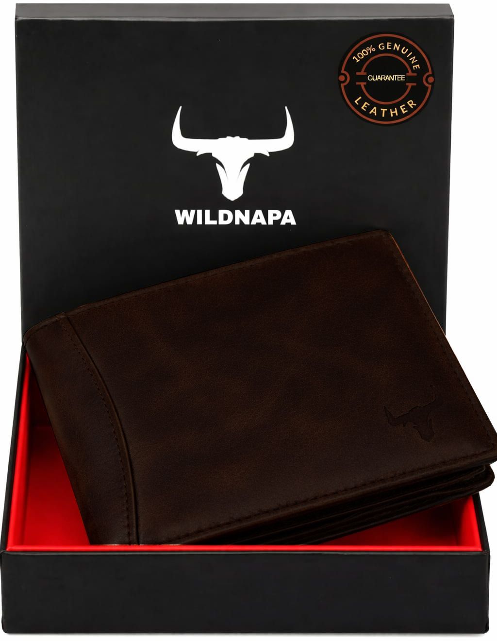 wild napa Men Brown Genuine Leather RFID Wallet-picture-18