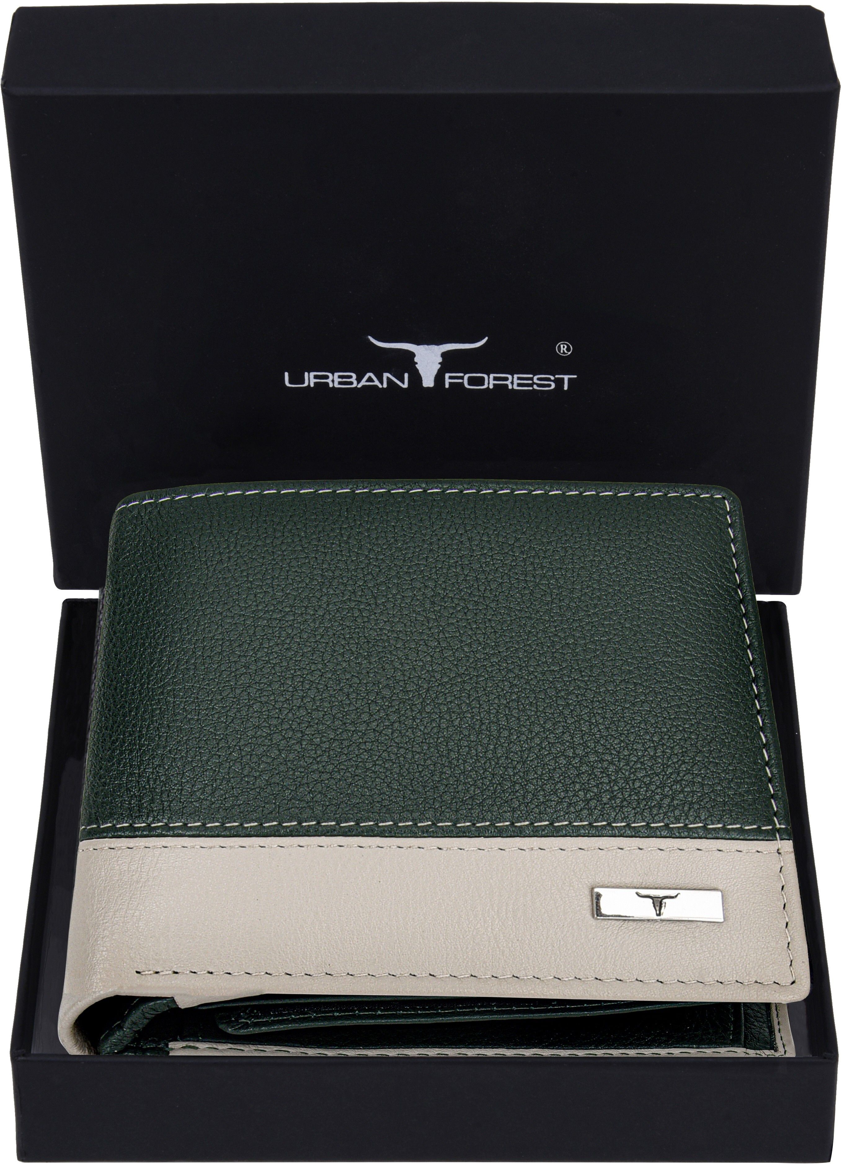 Men Green Genuine Leather Wallet