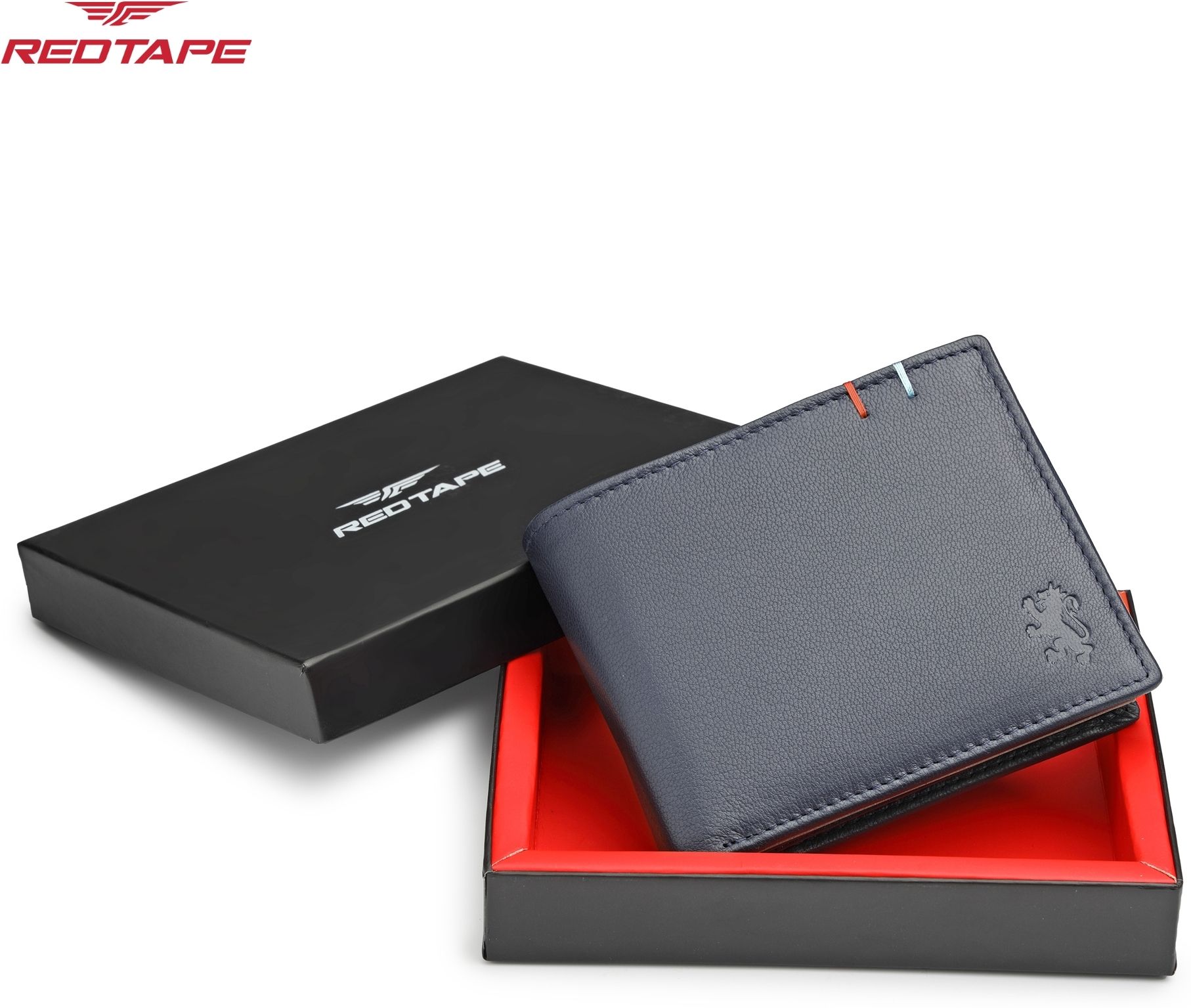 red tape Men Formal, Casual Blue Genuine Leather RFID Wallet-picture-25