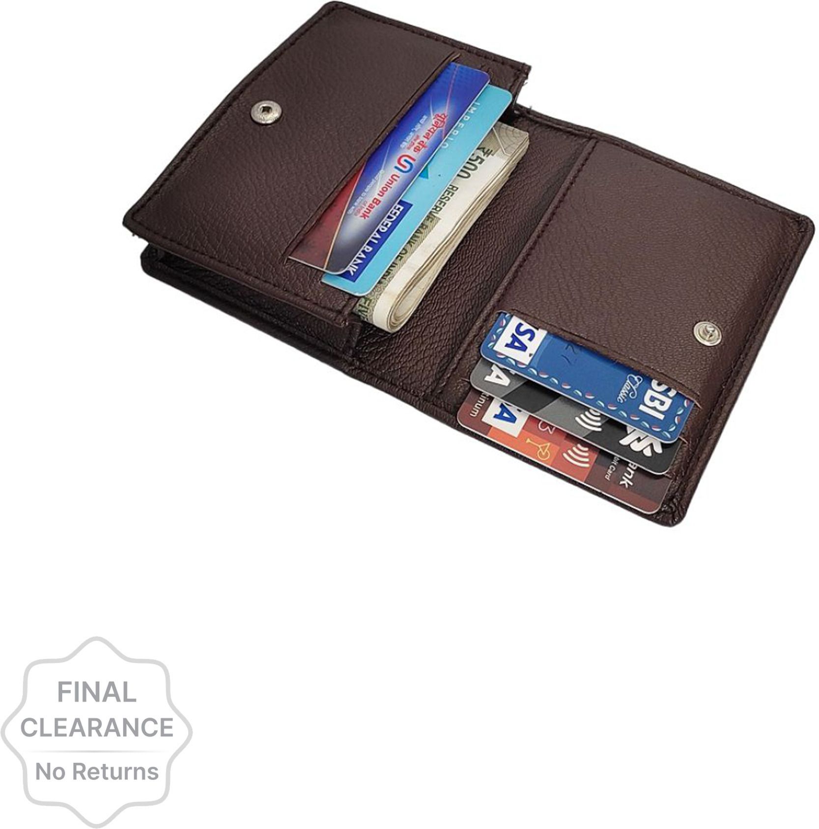 Men Brown Artificial Leather Card Holder