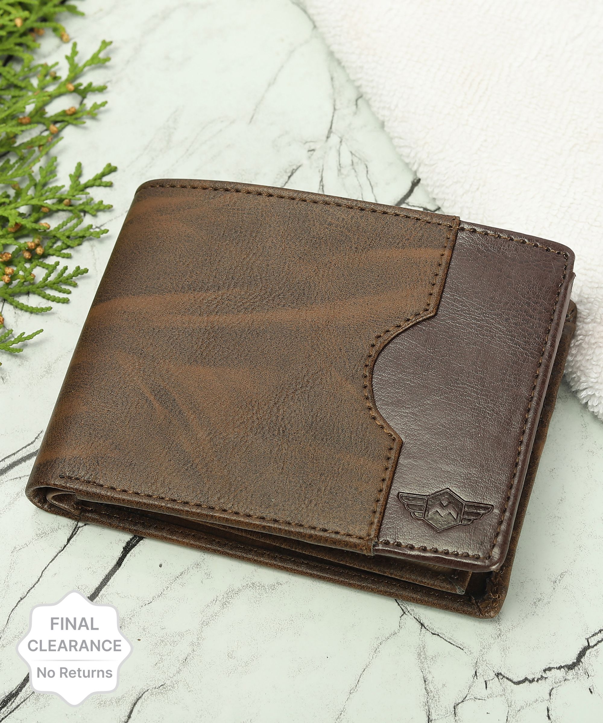 Men Casual, Trendy Brown Artificial Leather Wallet-image-47