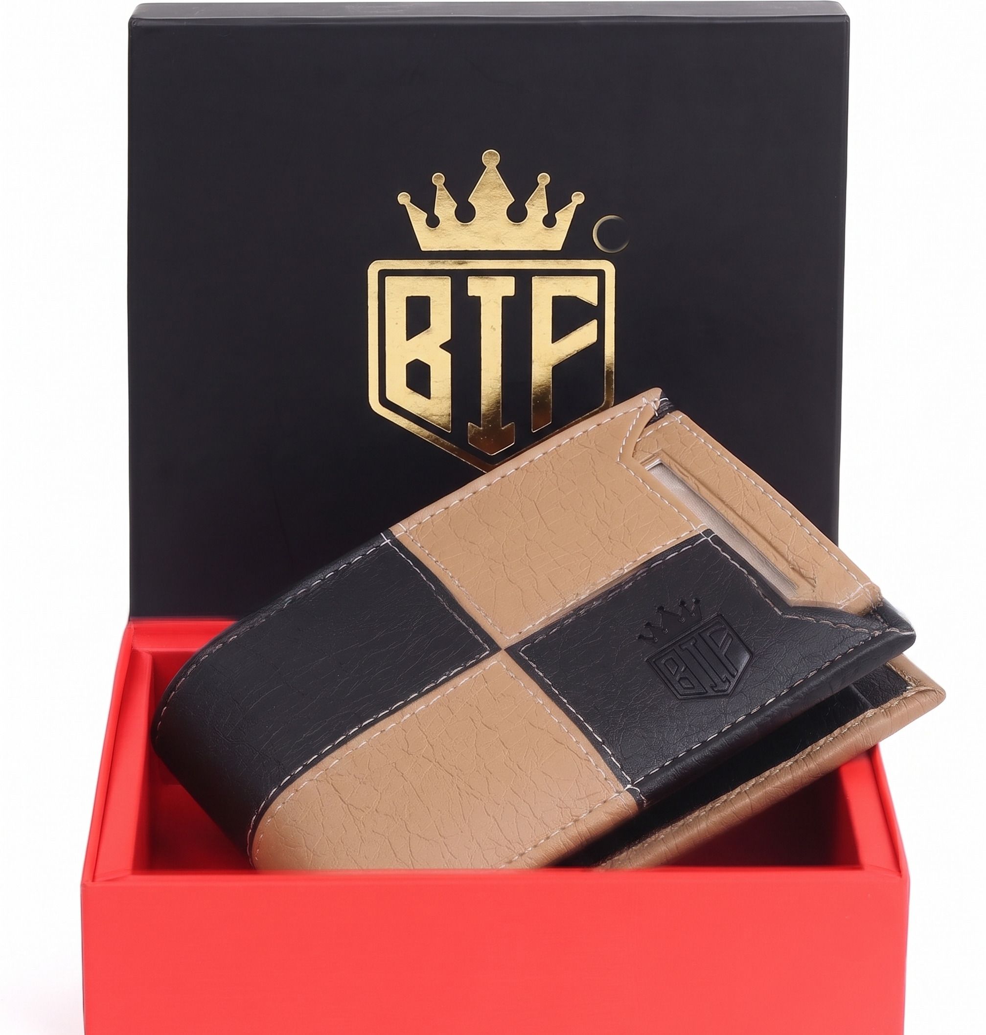 bif Men Casual, Evening/Party, Formal, Trendy Beige, Black Artificial Leather RFID Wallet-picture-48