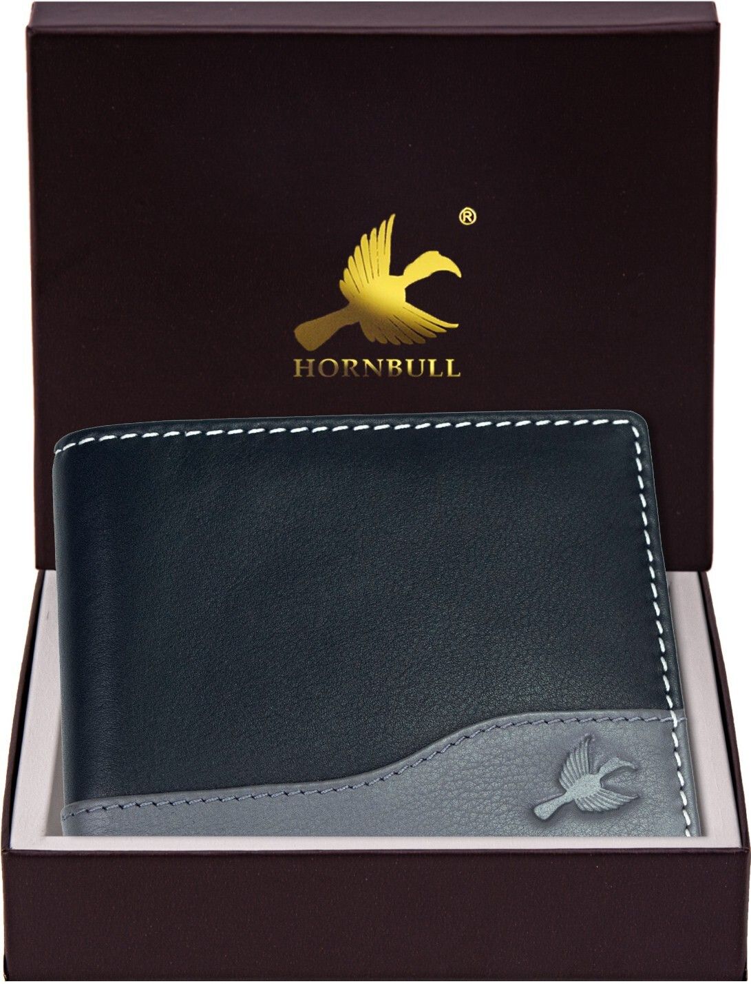 hornbull Men Casual Grey, Black Genuine Leather RFID Wallet - Regular Size-picture-39