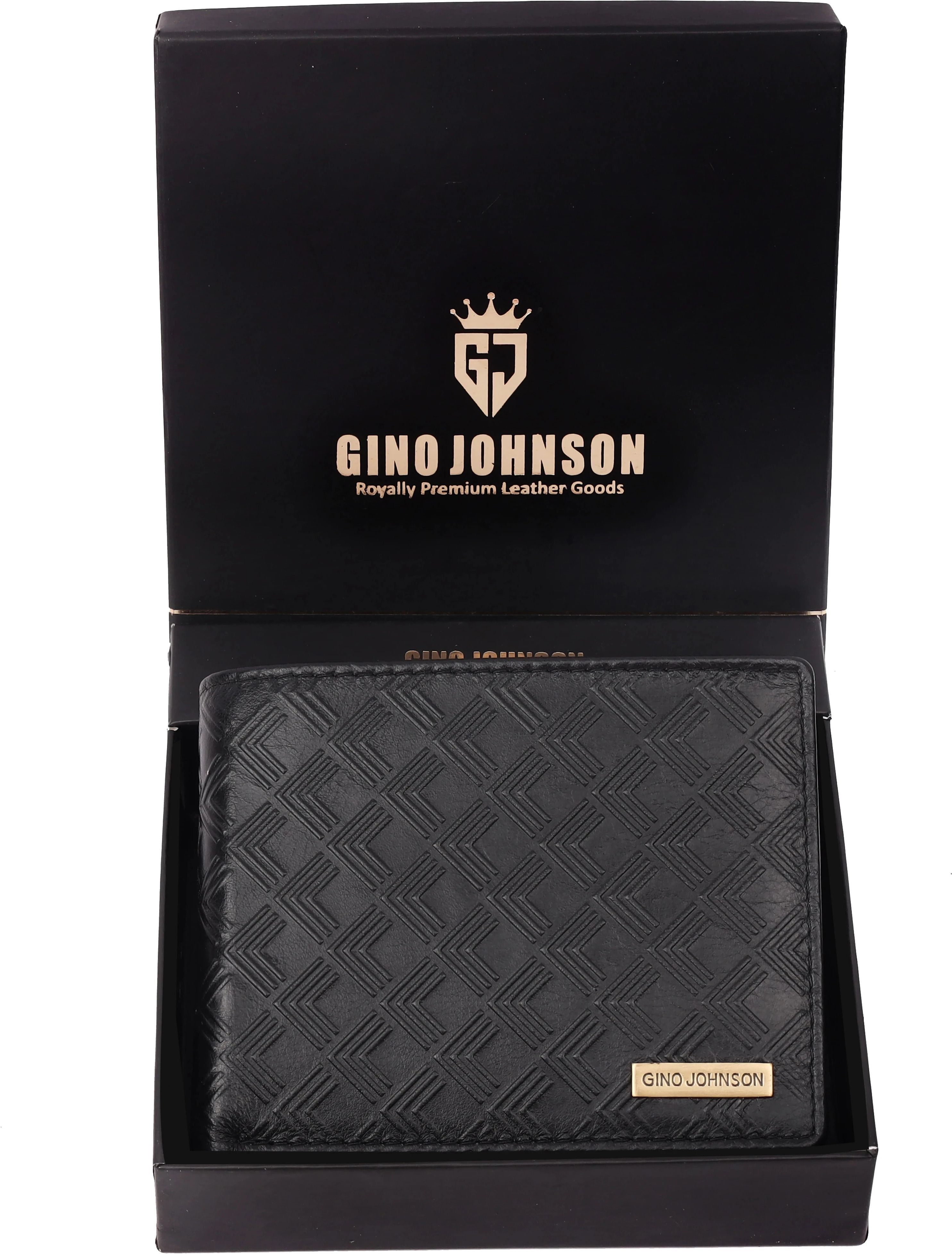 gino johnson Men Formal, Evening/Party, Trendy Black Genuine Leather RFID Wallet-picture-22