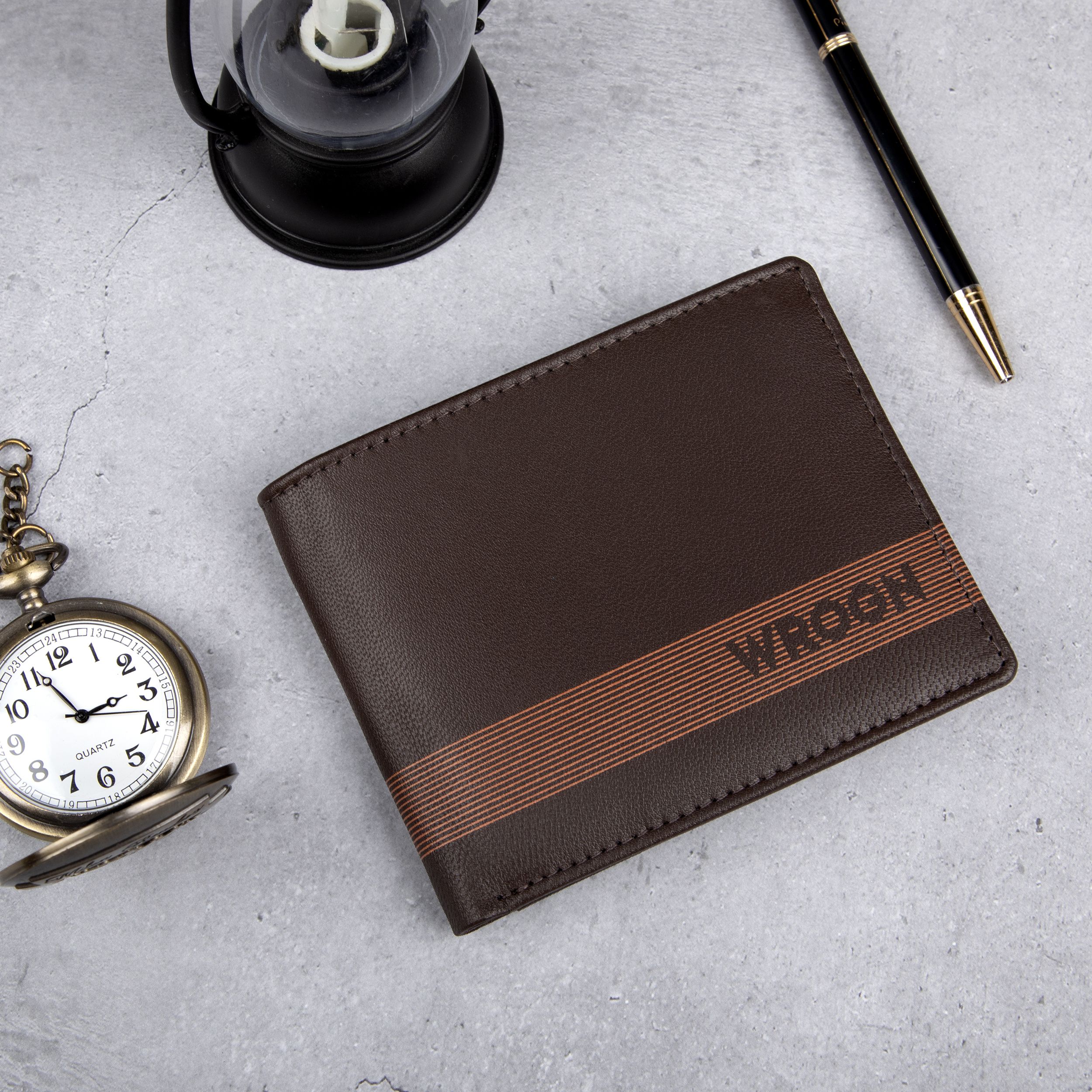 wrogn Men Casual Tan, Brown Genuine Leather RFID Wallet-picture-14
