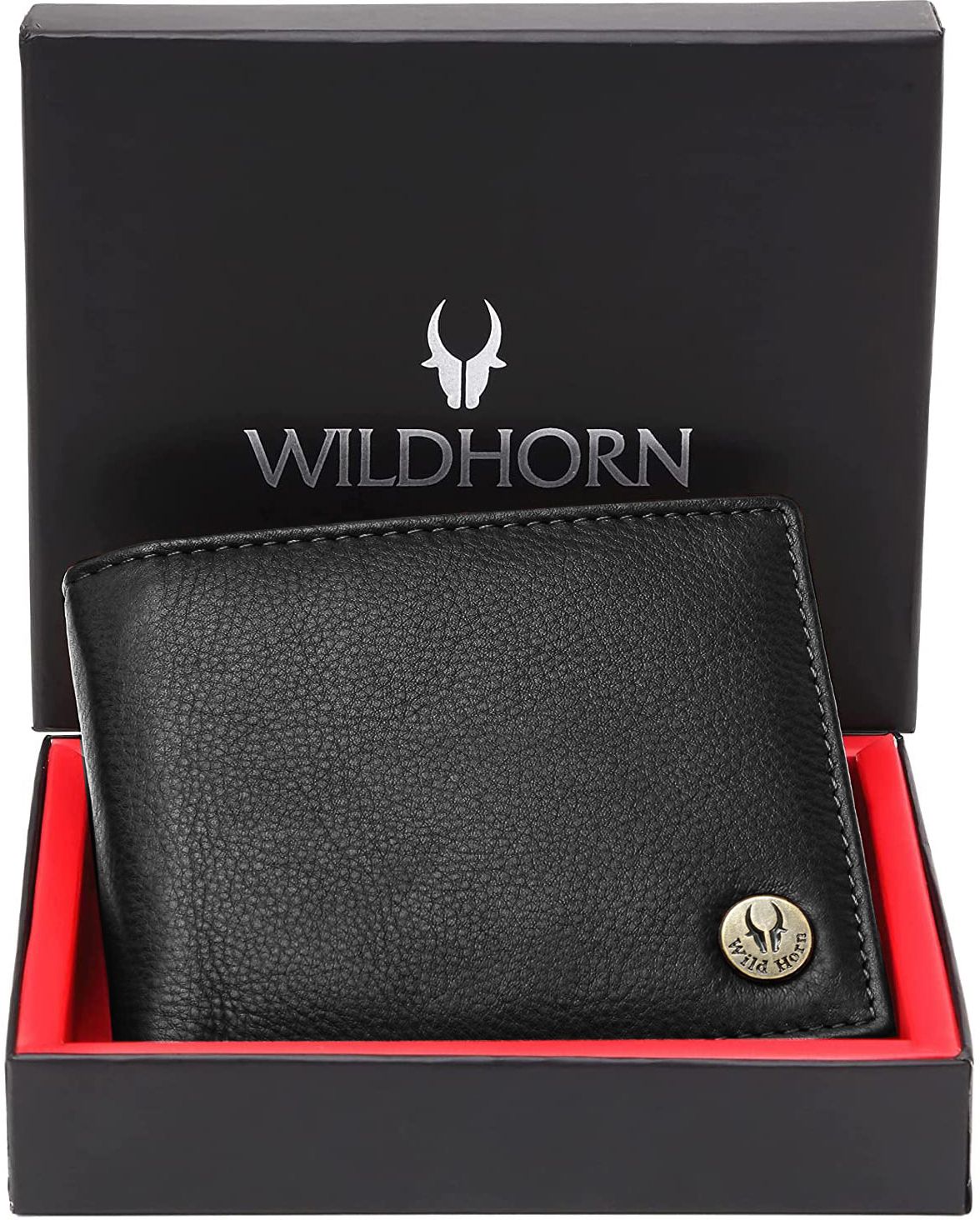 Men Black Genuine Leather RFID Wallet - Mini-image-2
