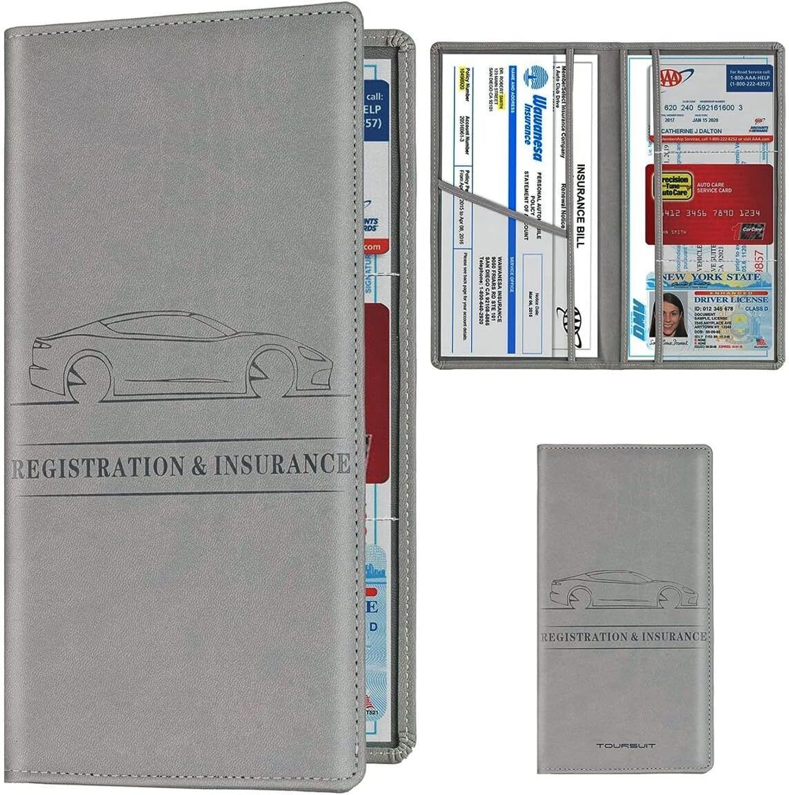 Men & Women Travel Grey Genuine Leather Document Holder-image-27