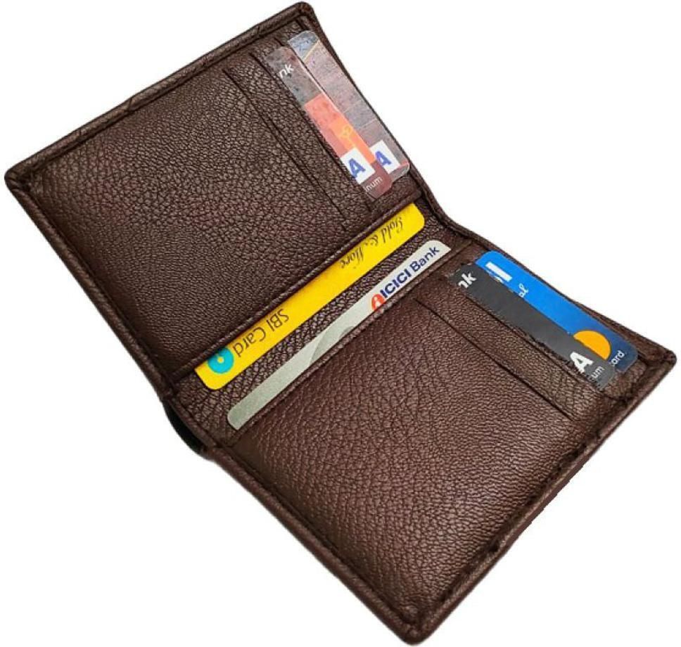 rage gaze Men Brown Artificial Leather Card Holder-picture-2