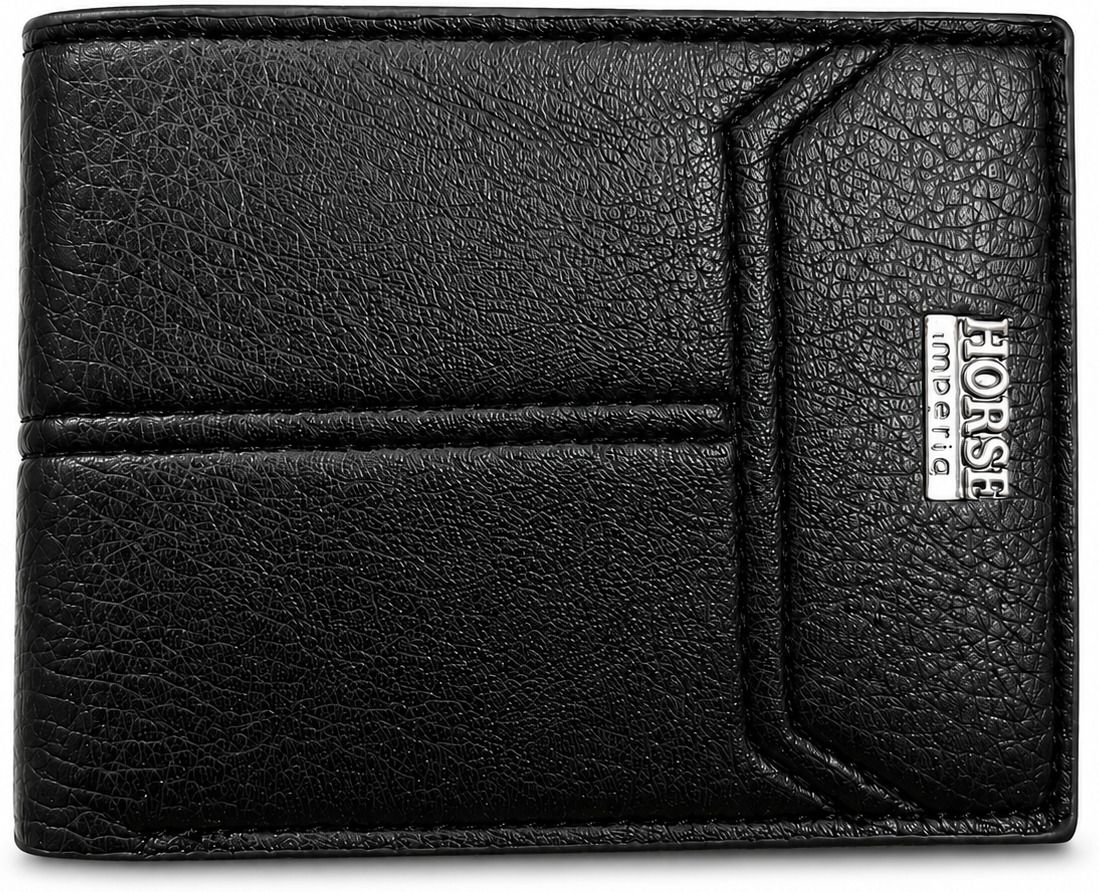 Men Black Artificial Leather Wallet-image-25