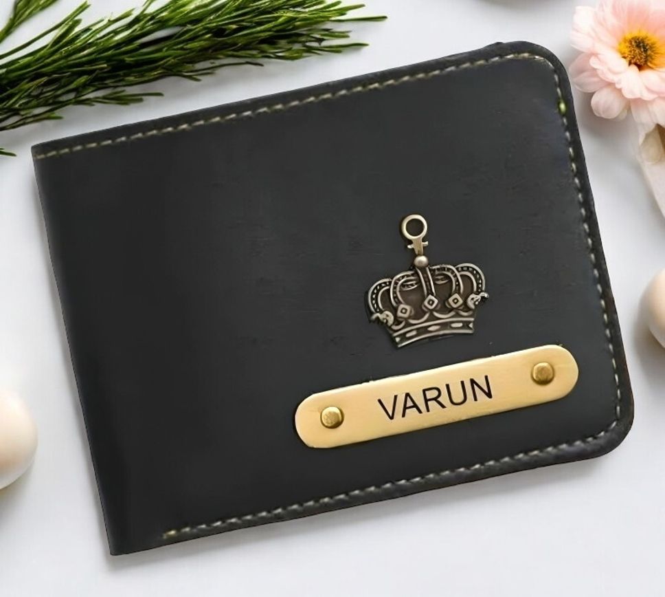 Men Formal Black Genuine Leather Wallet