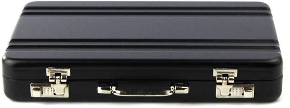 style 98 Men & Women Casual Black Aluminium RFID Card Holder-picture-2
