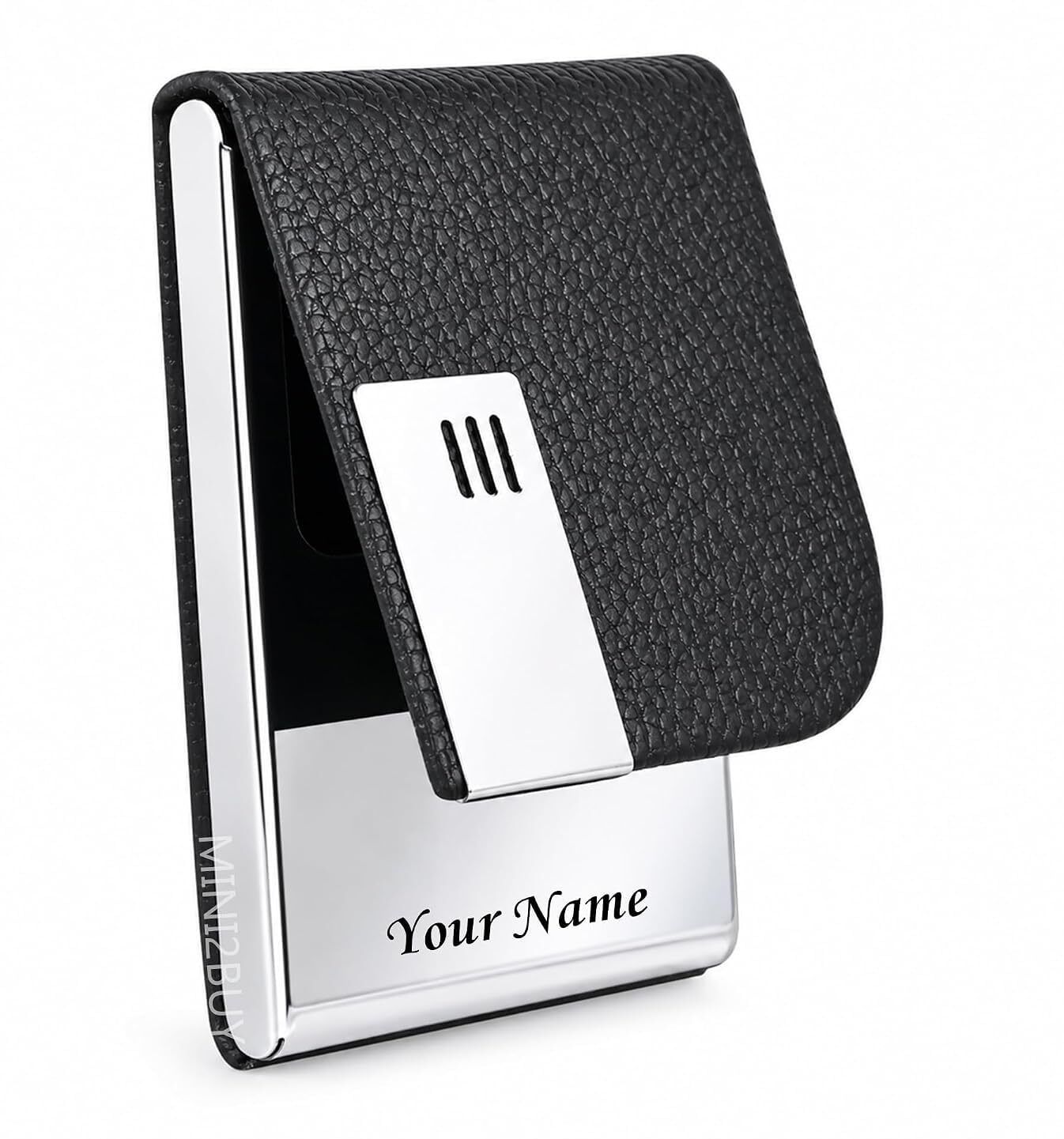 bpride Men & Women Casual Black Artificial Leather Card Holder-picture-5