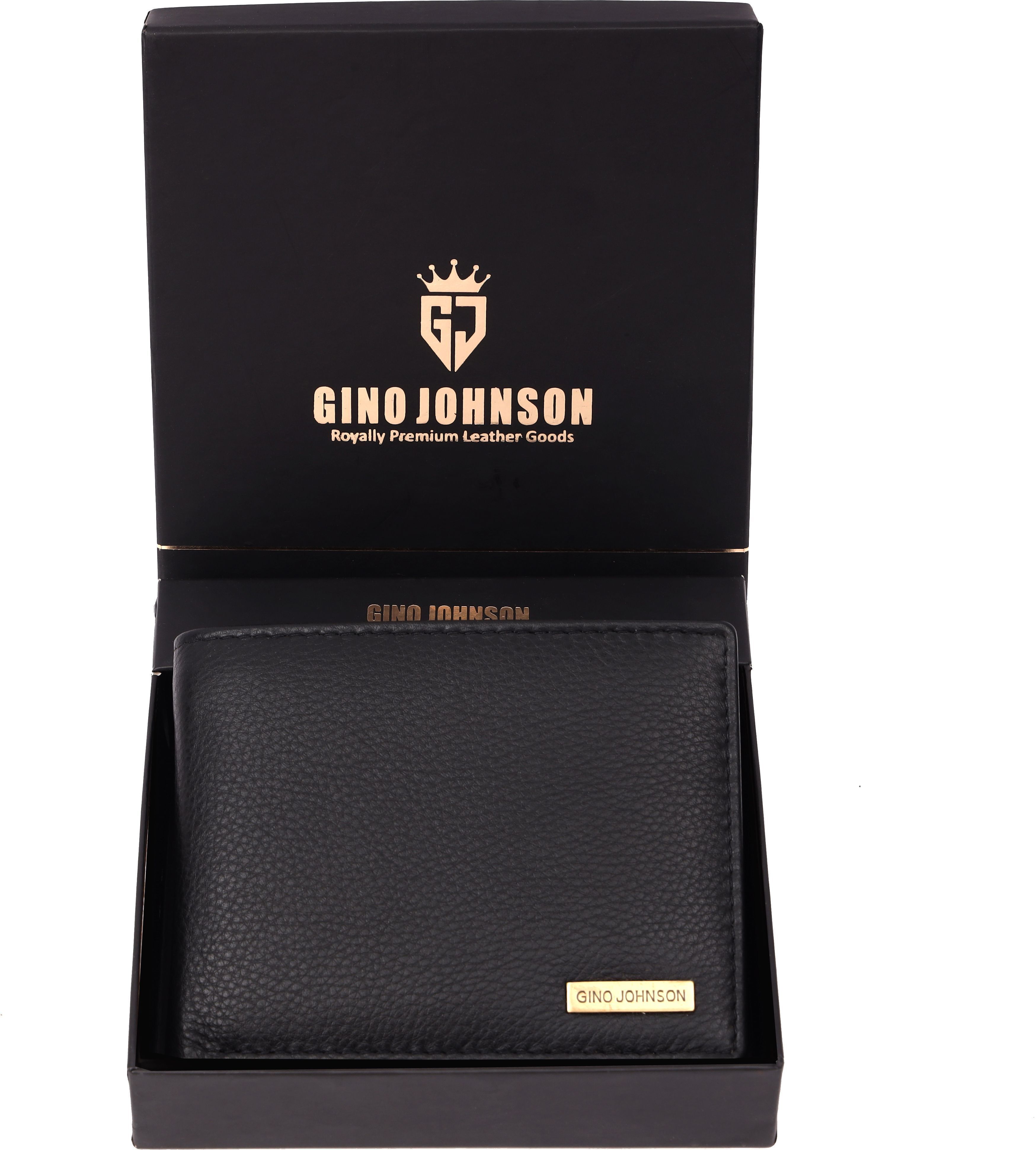 gino johnson Men Brown Genuine Leather RFID Wallet-picture-14