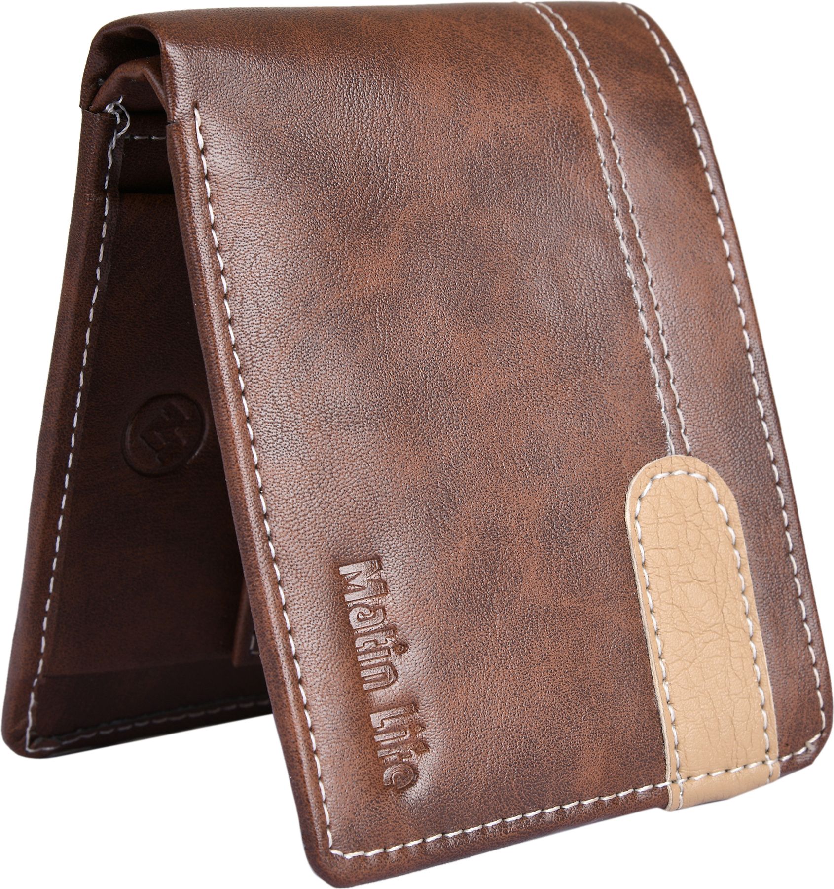 Men Casual Brown Artificial Leather Wallet - Regular Size-image-42
