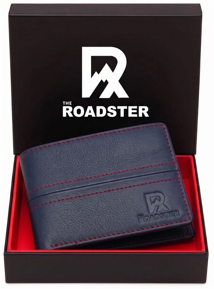 Men Casual, Formal Blue Genuine Leather RFID Wallet-image-16