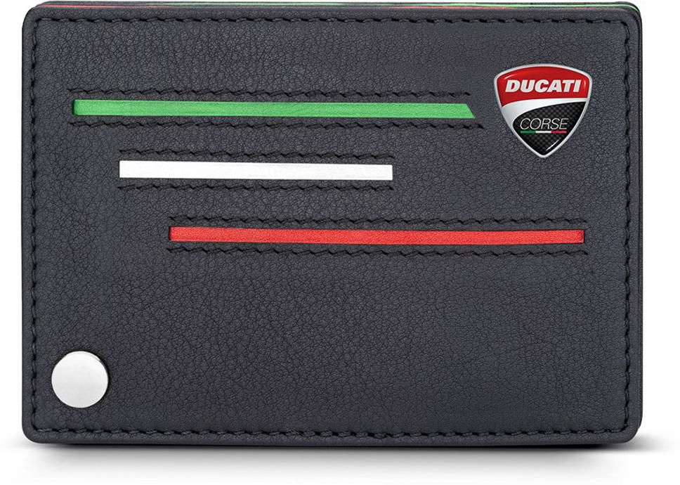 ducati corse Men Casual Black Genuine Leather Card Holder-picture-11