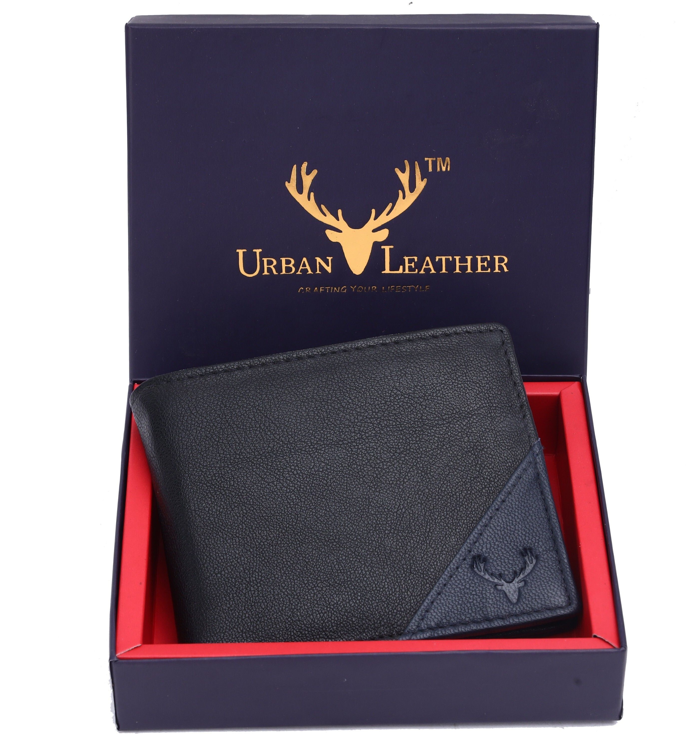 Men Formal Black Genuine Leather RFID Wallet-image-1