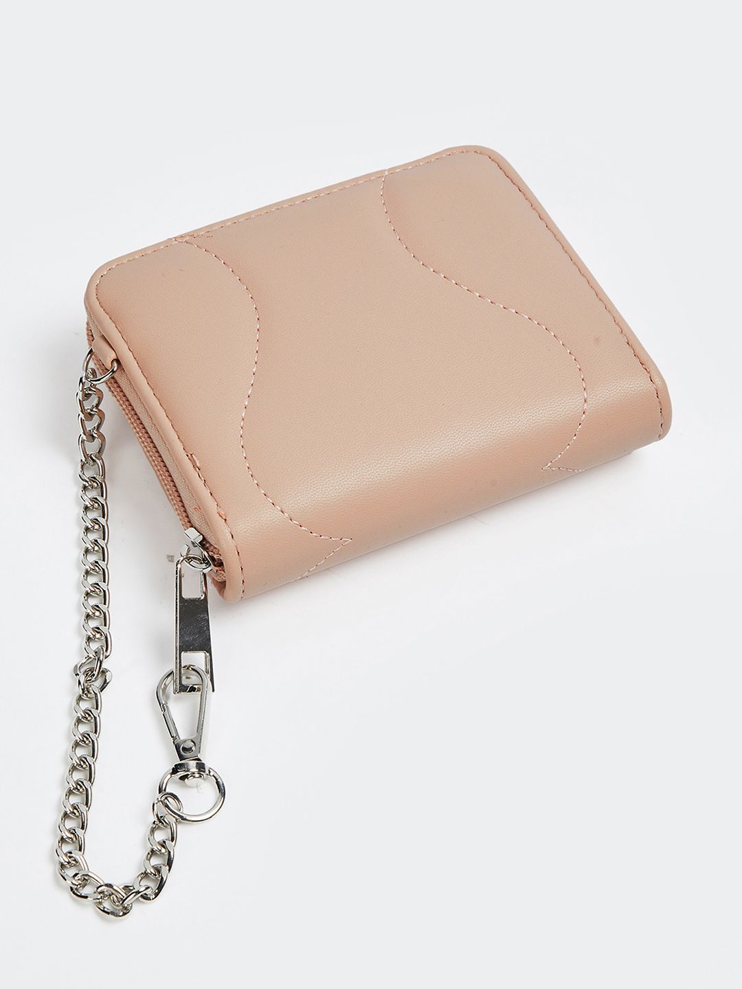 Women Beige Artificial Leather Wallet-image-32