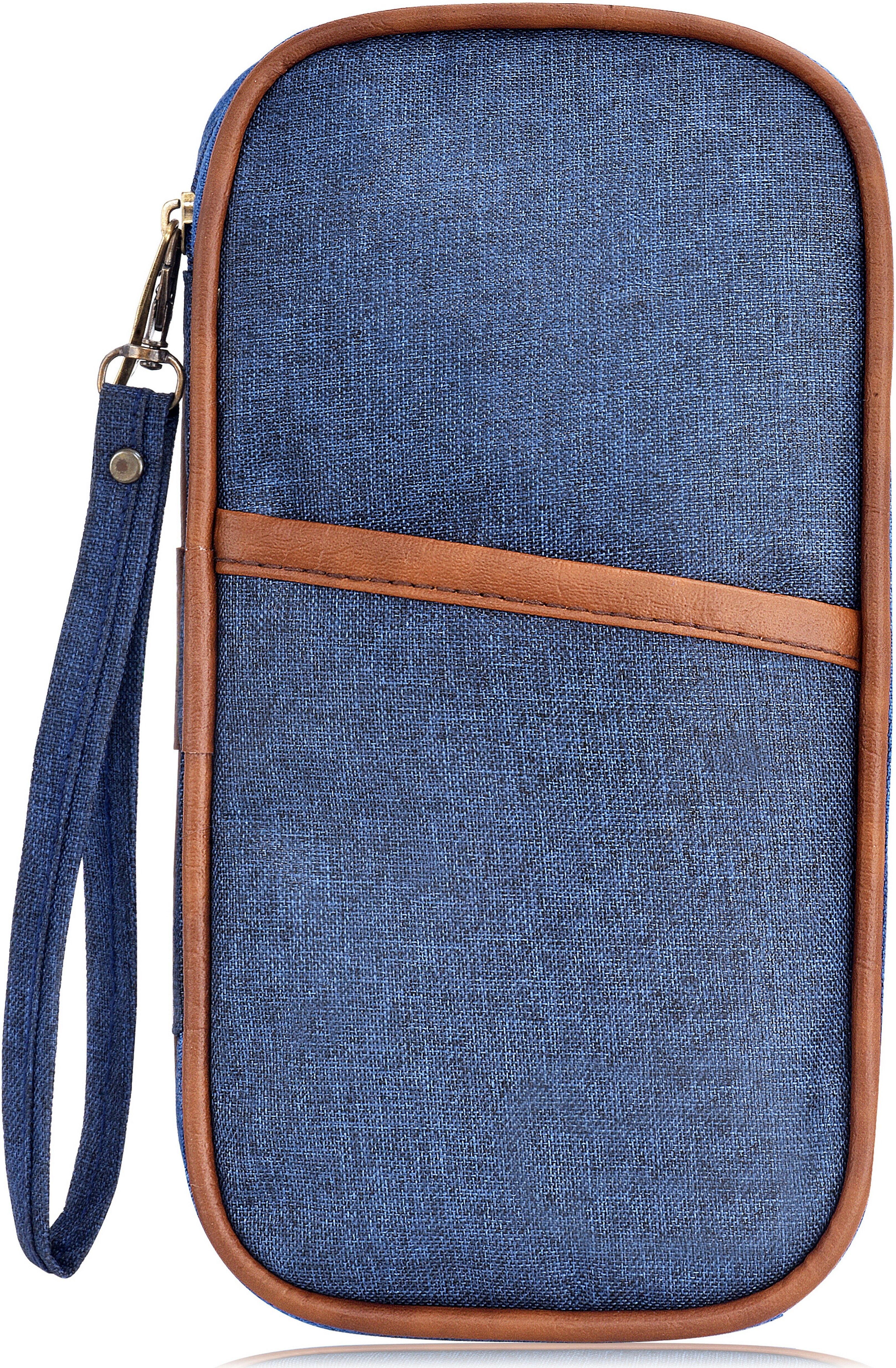 Women Blue, Tan Wristlet