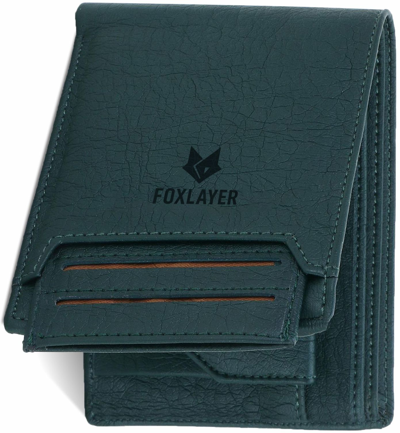 foxlayer Men Casual, Ethnic, Evening/Party, Trendy, Formal Green Artificial Leather Wallet-picture-23