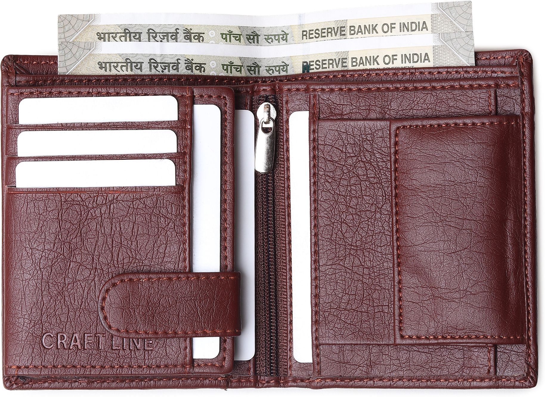 craftline Men Casual Brown Artificial Leather RFID Wallet-picture-21