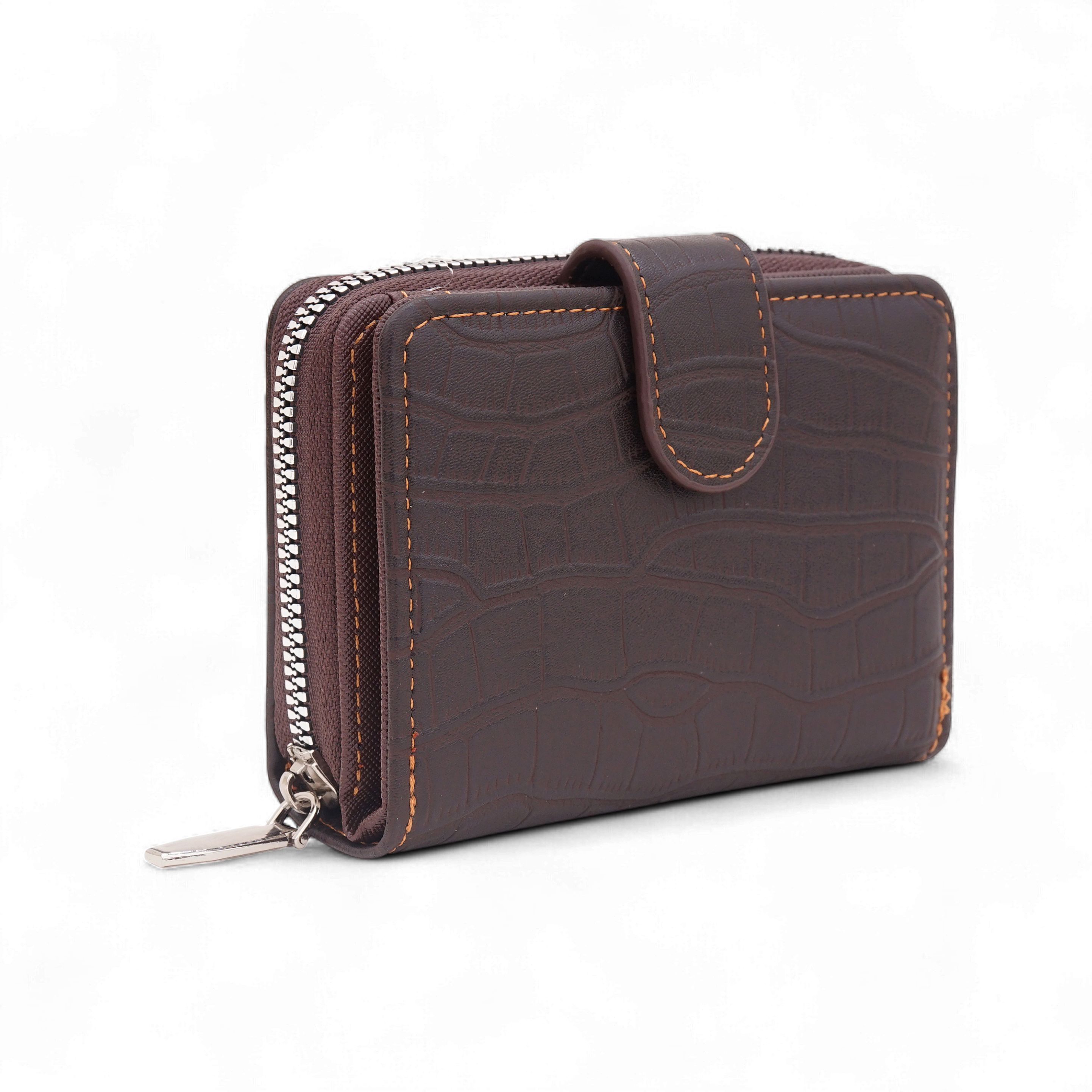 Men & Women Formal, Evening/Party, Travel, Casual, Ethnic, Trendy Brown Artificial Leather RFID Wallet-image-9