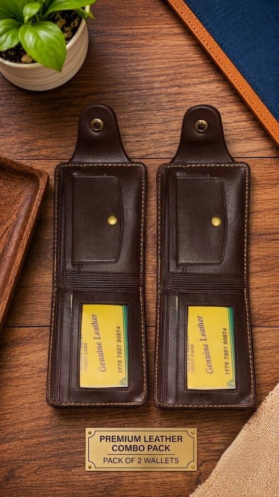 godzilla Men Casual Black, Gold Genuine Leather RFID Wallet-picture-18