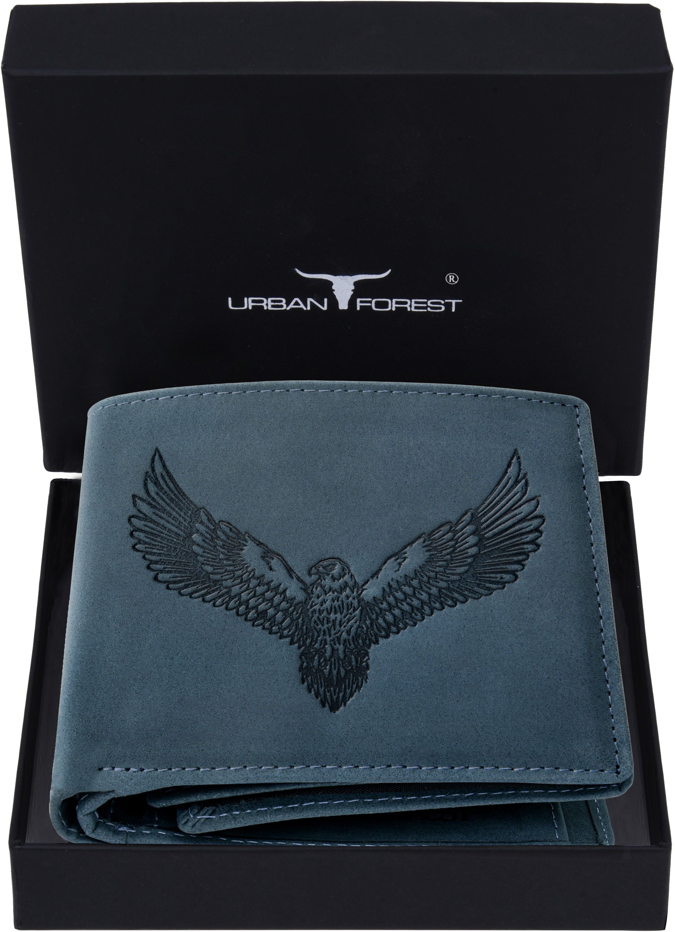 urban forest Men Blue Genuine Leather RFID Wallet - Regular Size-picture-14
