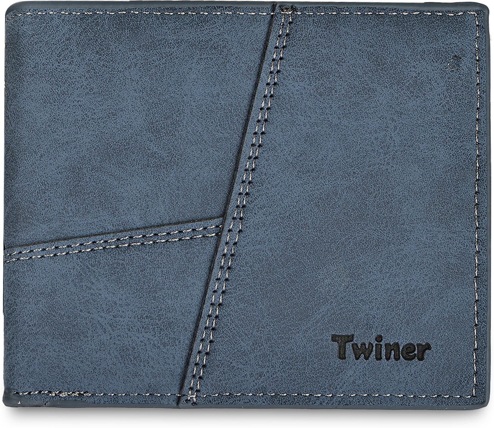 twiner Men Formal, Trendy, Casual Blue Genuine Leather RFID Wallet-picture-13