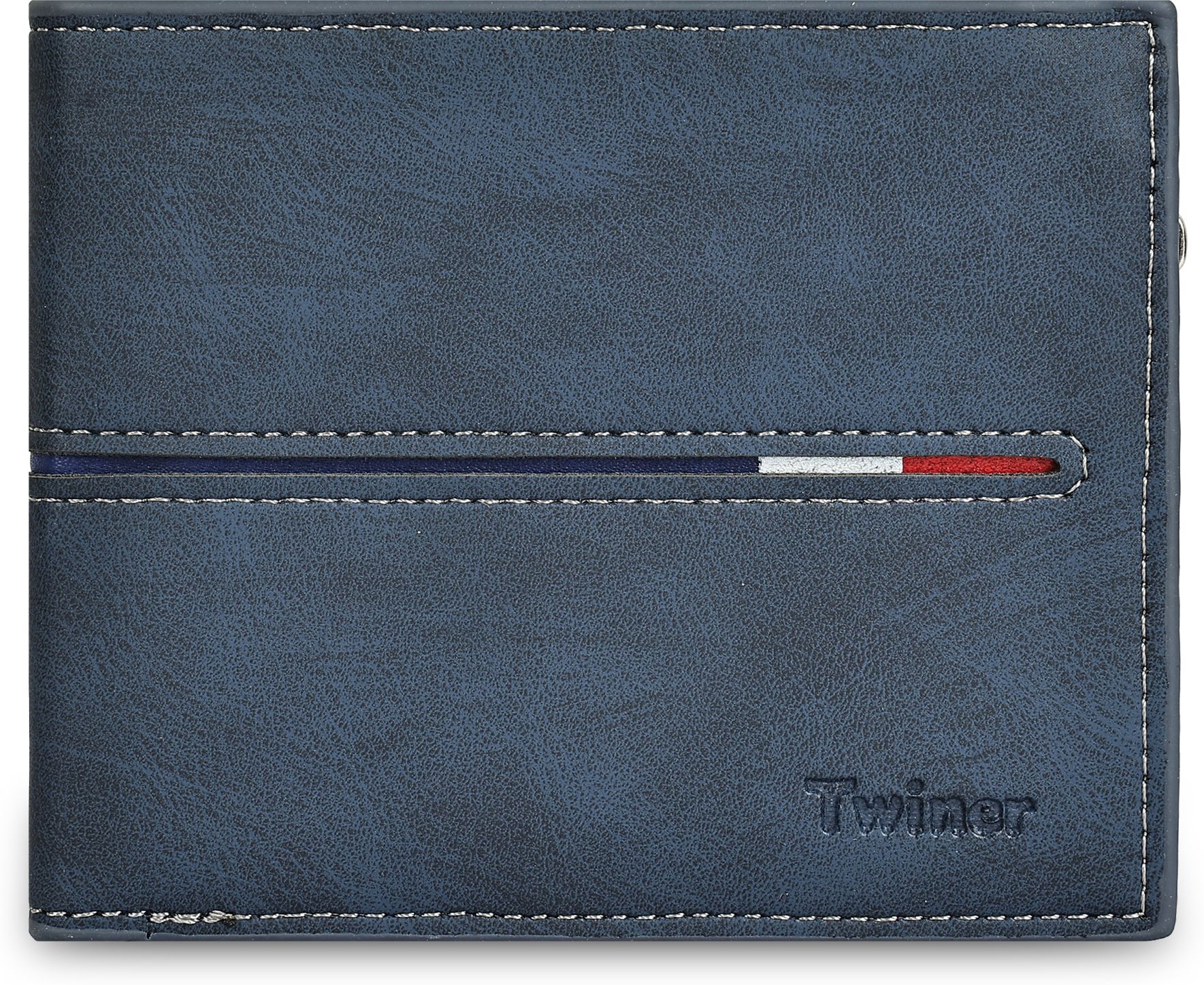 twiner Men Casual, Formal, Trendy Blue Genuine Leather RFID Wallet-picture-11