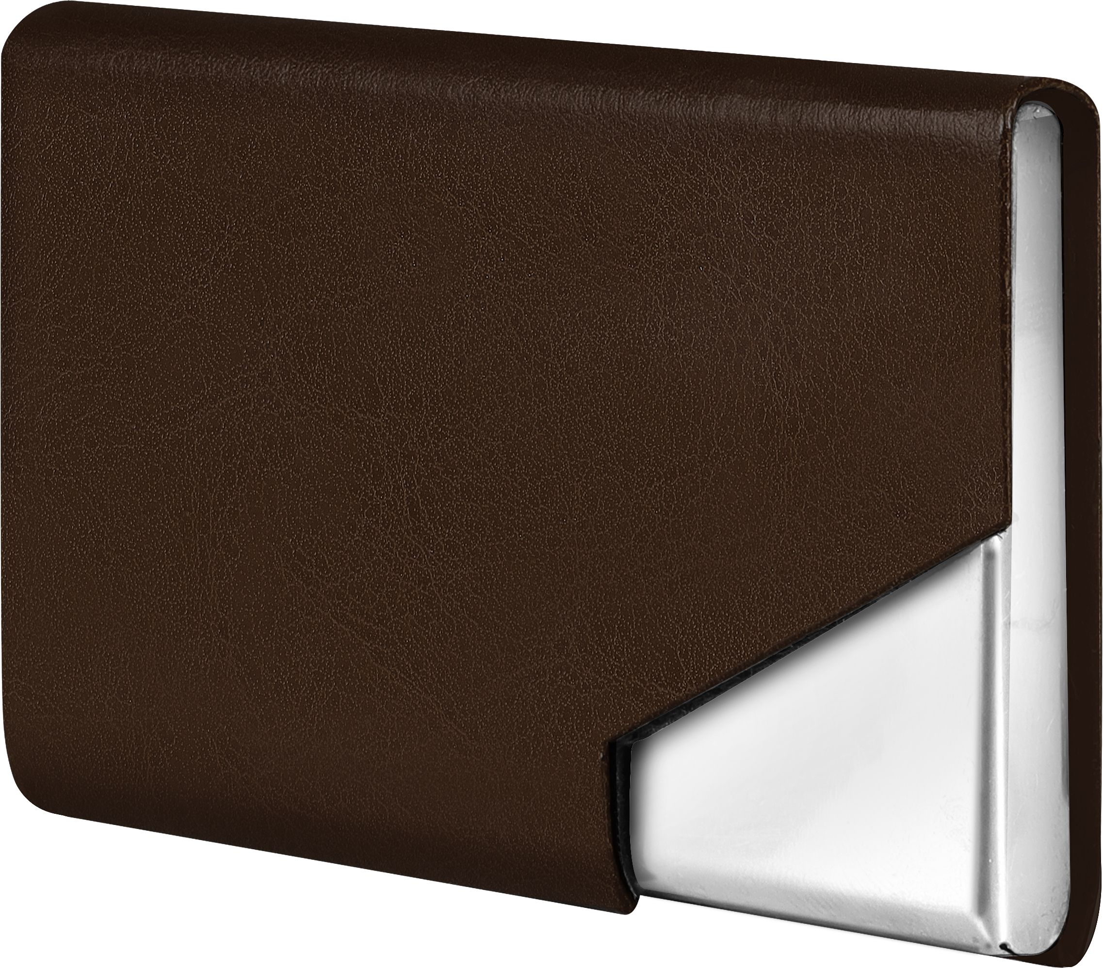aaurubis enterprise Men & Women Casual Brown Artificial Leather Card Holder-picture-2