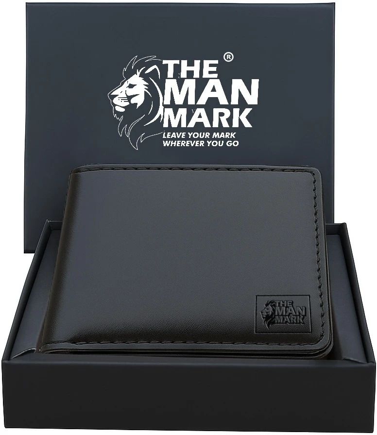 the man mark Men Casual, Formal Black Genuine Leather RFID Wallet-picture-12
